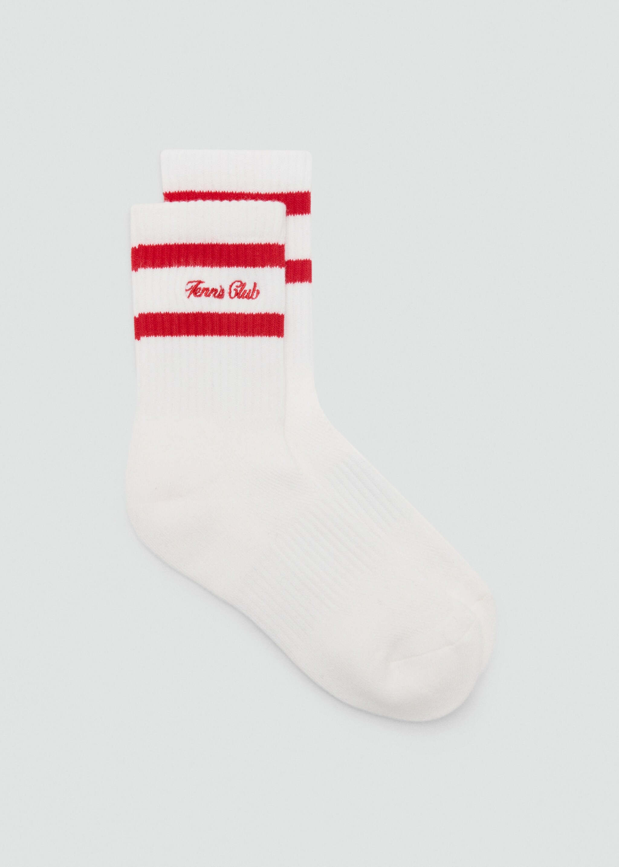 Striped socks with embroidered message - Article without model