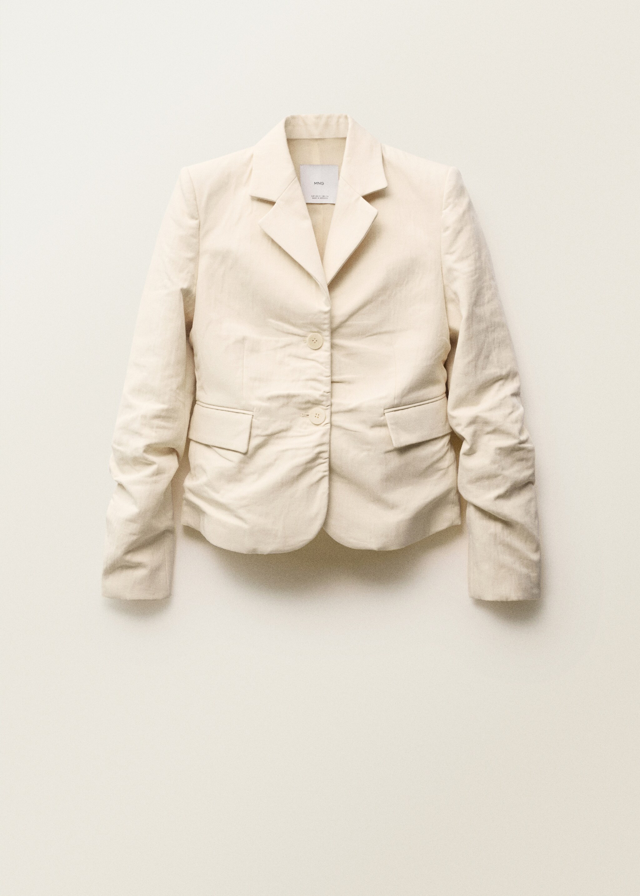 Blazer de costume lin mélangé effet froissé - Article sans modèle