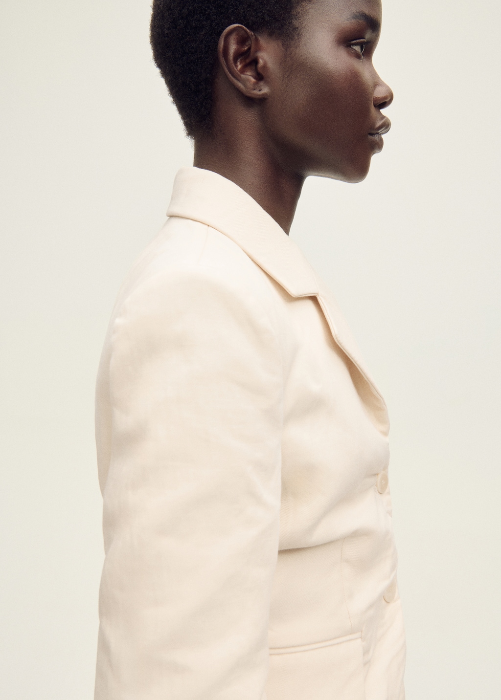 Wrinkled linen-blend suit blazer - image 4