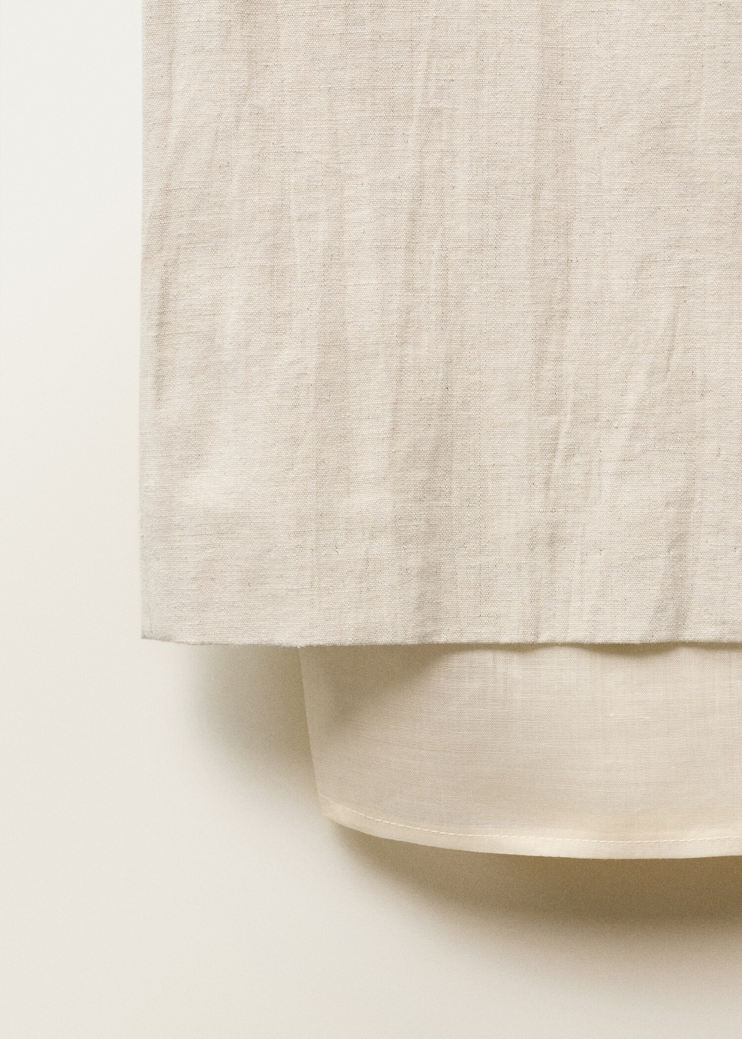 Rok midi campuran linen kombinasi - Rincian barang 8