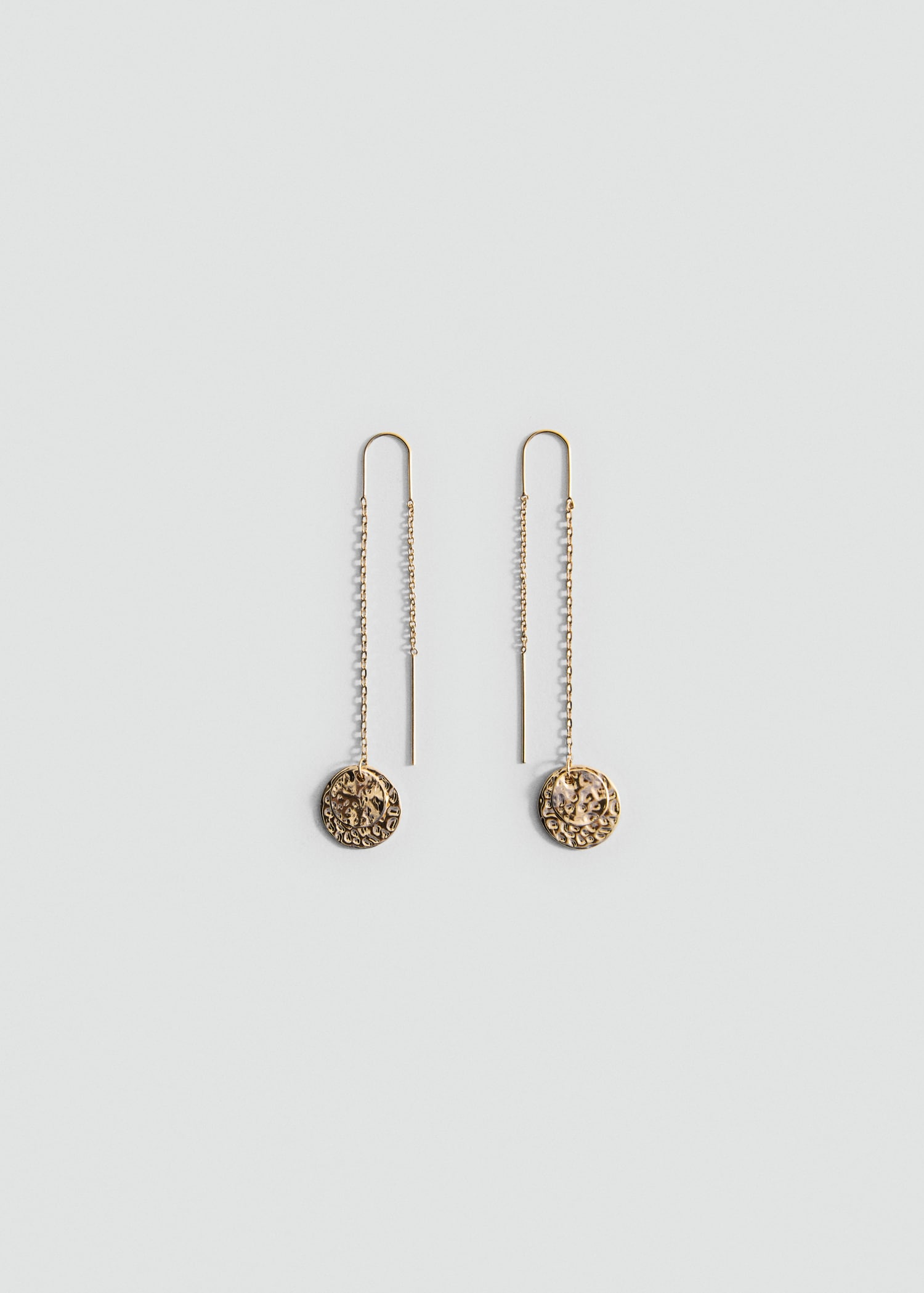 Pendientes monedas textura colgantes - Artículo sin modelo