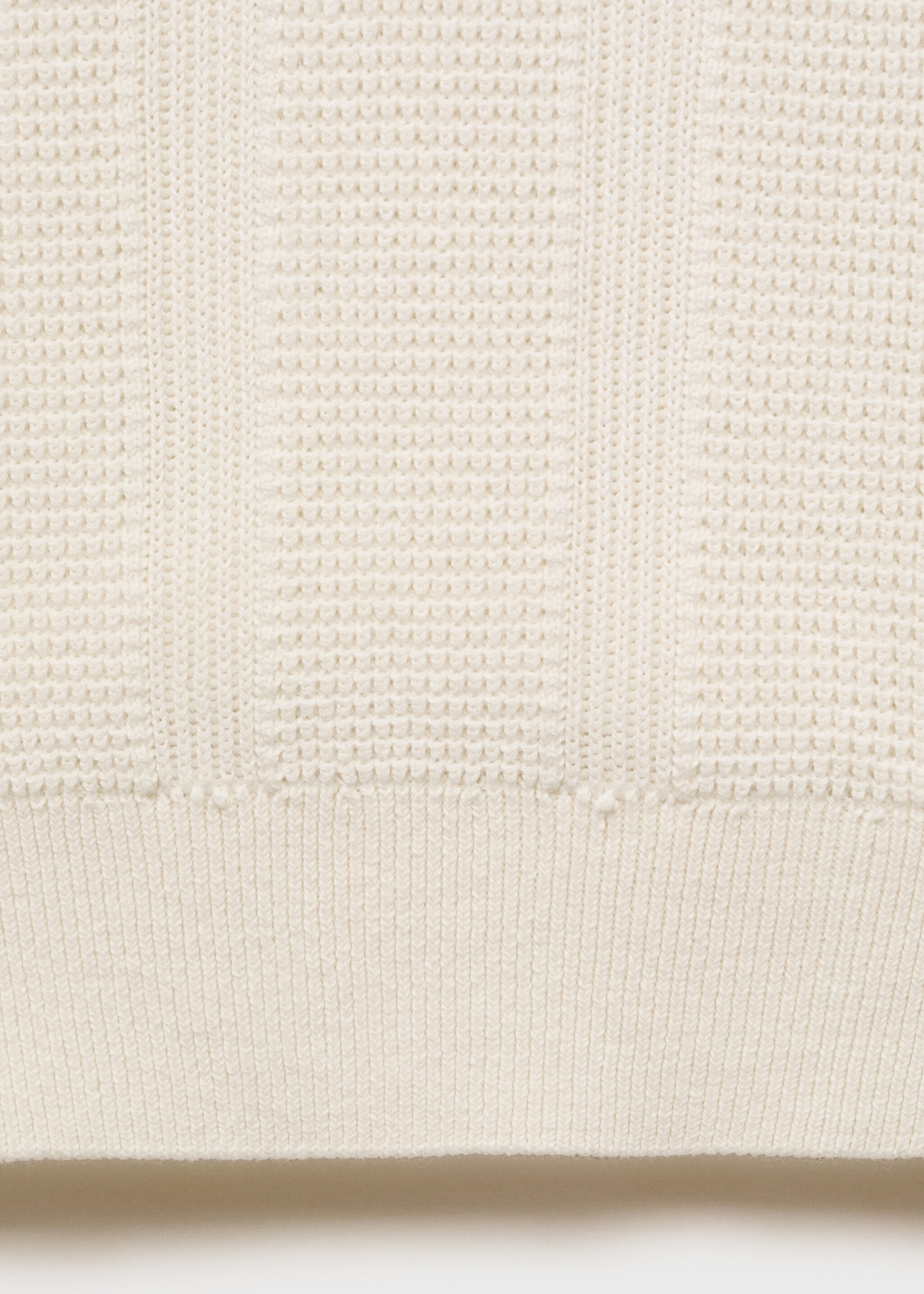 Striped openwork knitted polo shirt - Details of the article 0