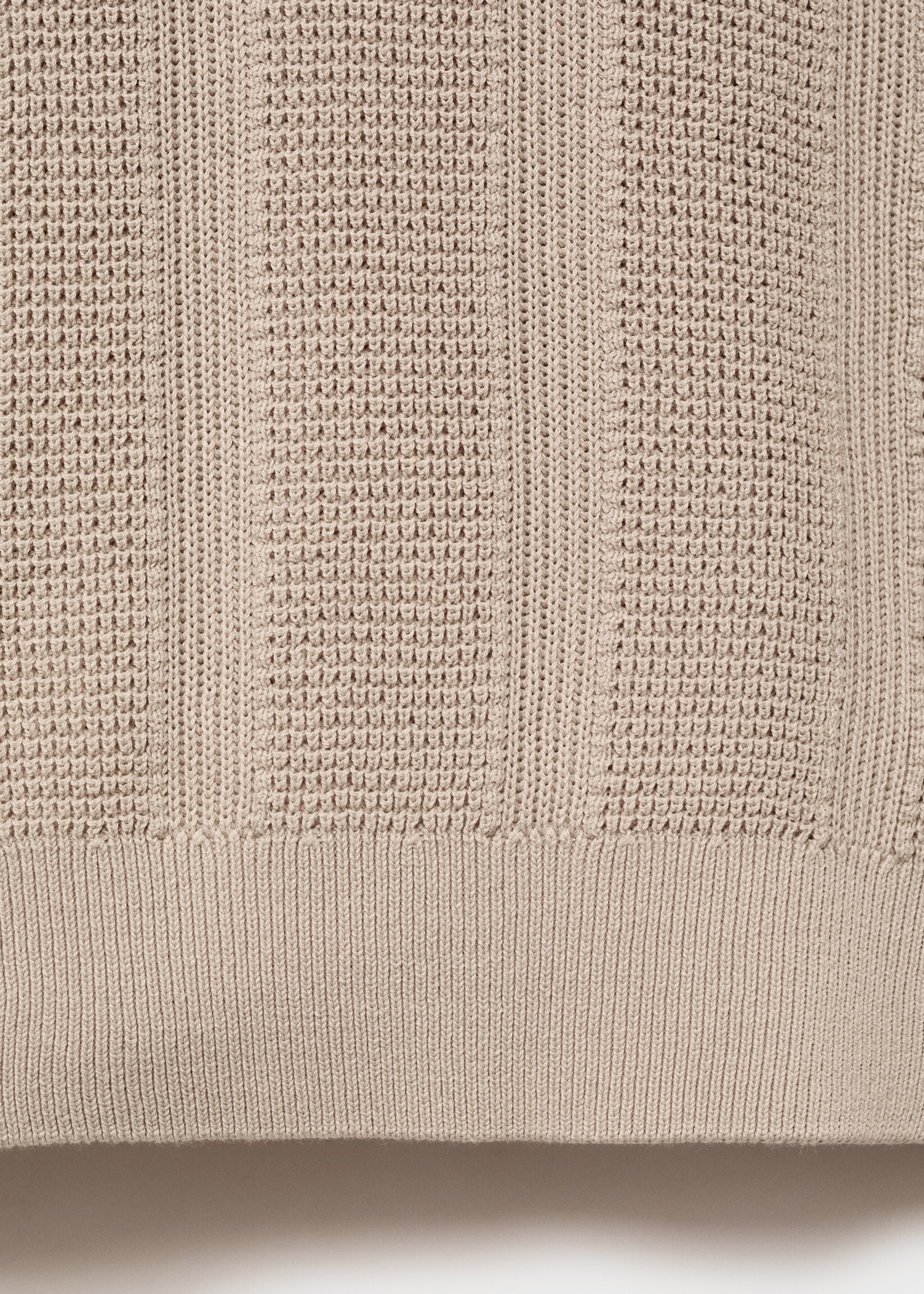 Polo maille ajourée et structurée rayures - Détail de l'article 0