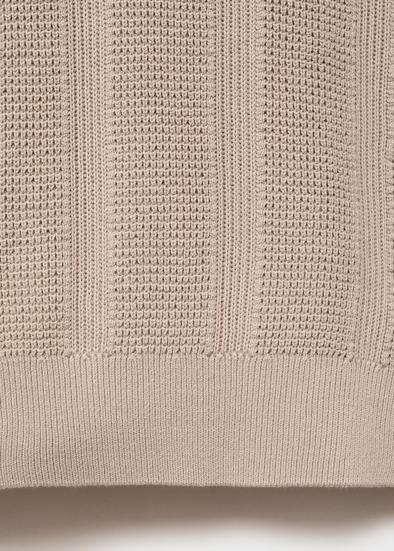 Polo maille ajourée et structurée rayures - Détail de l'article 0