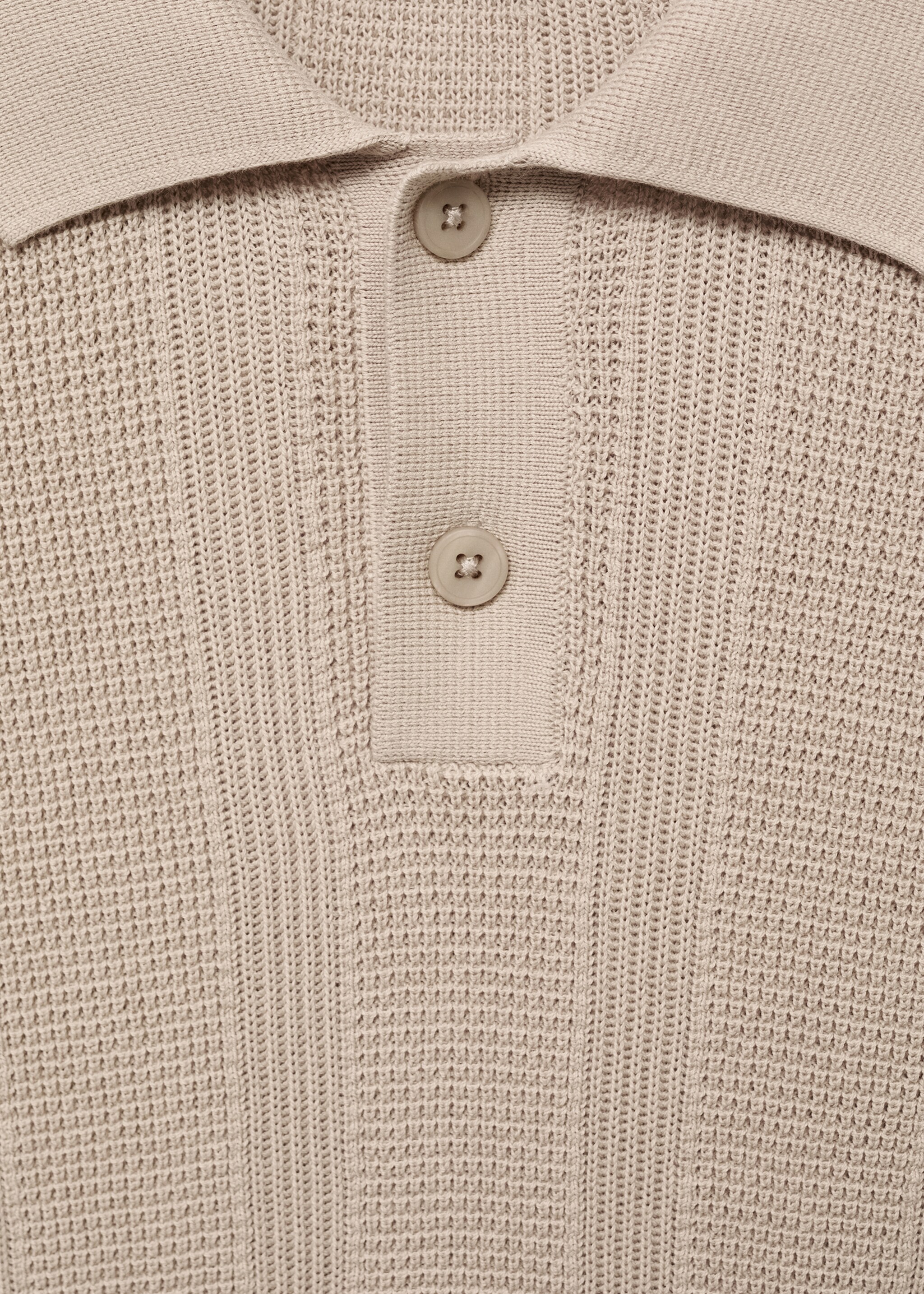 Polo maille ajourée et structurée rayures - Détail de l'article 8