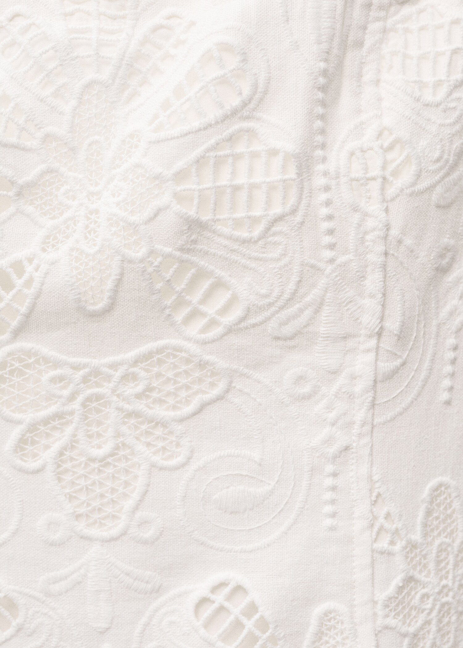 Rochie evazată din in cu broderie florală - Detaliu al articolului 8