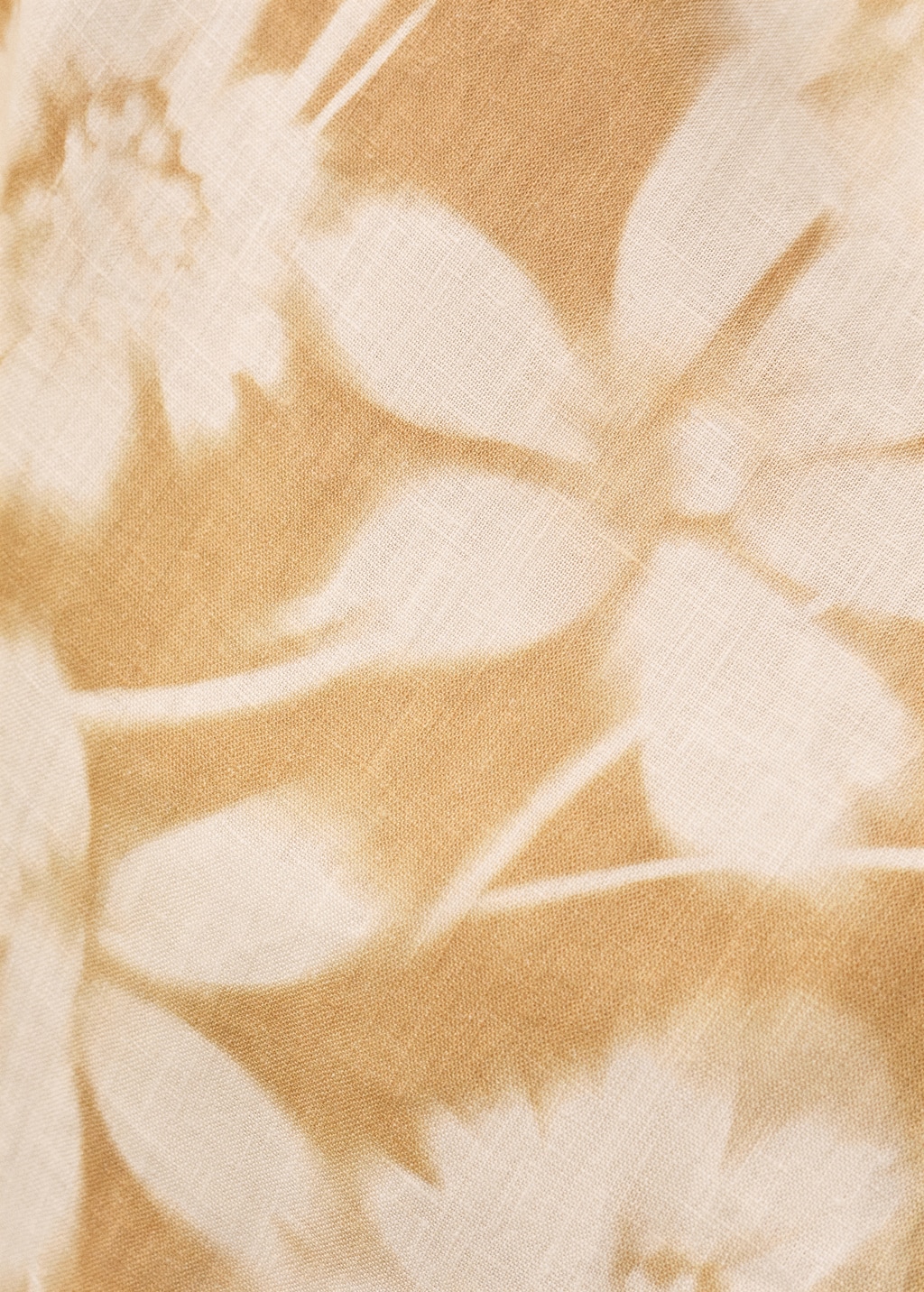 Asymmetrical floral linen dress