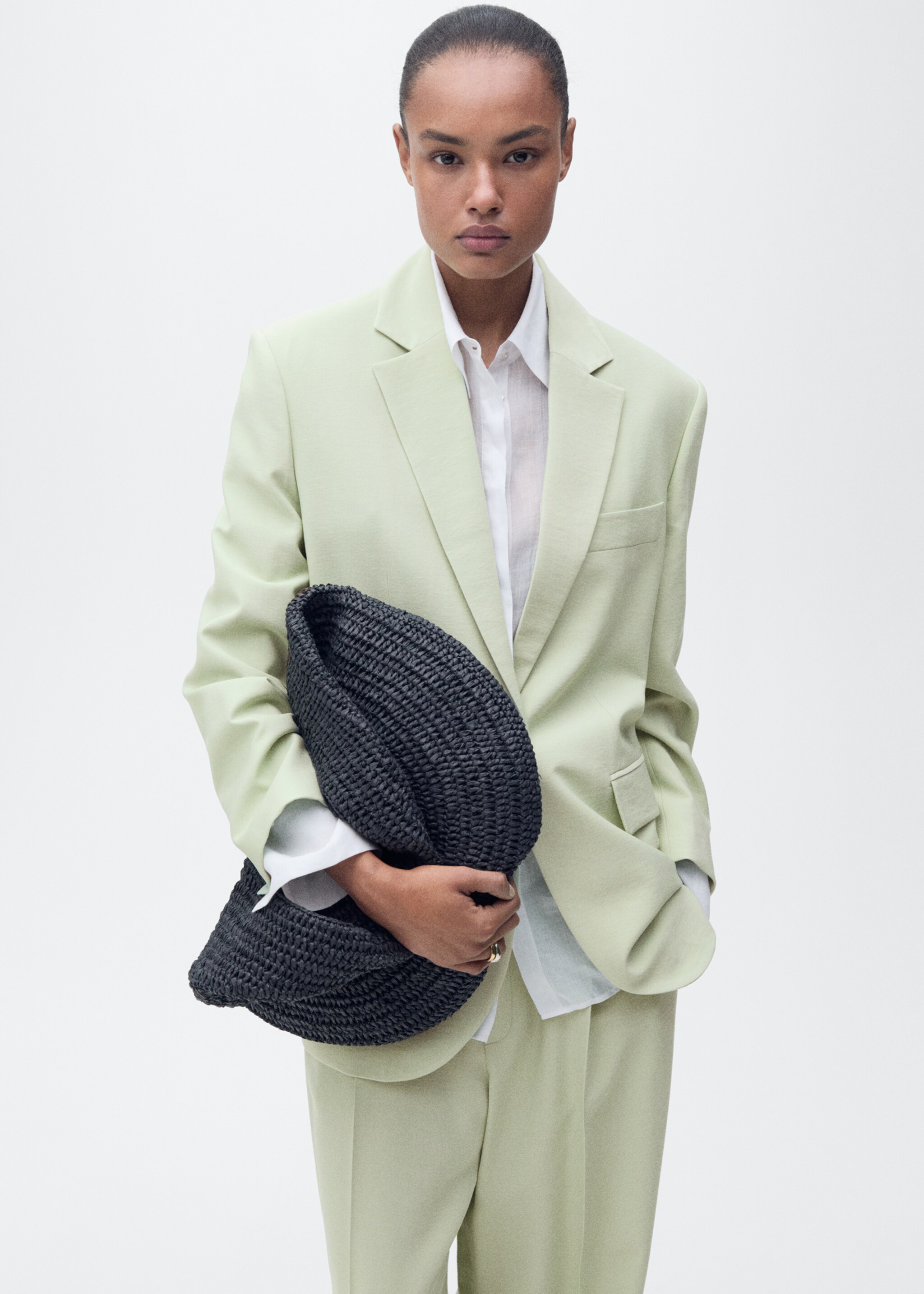 Straight-fit suit jacket - Medium plane