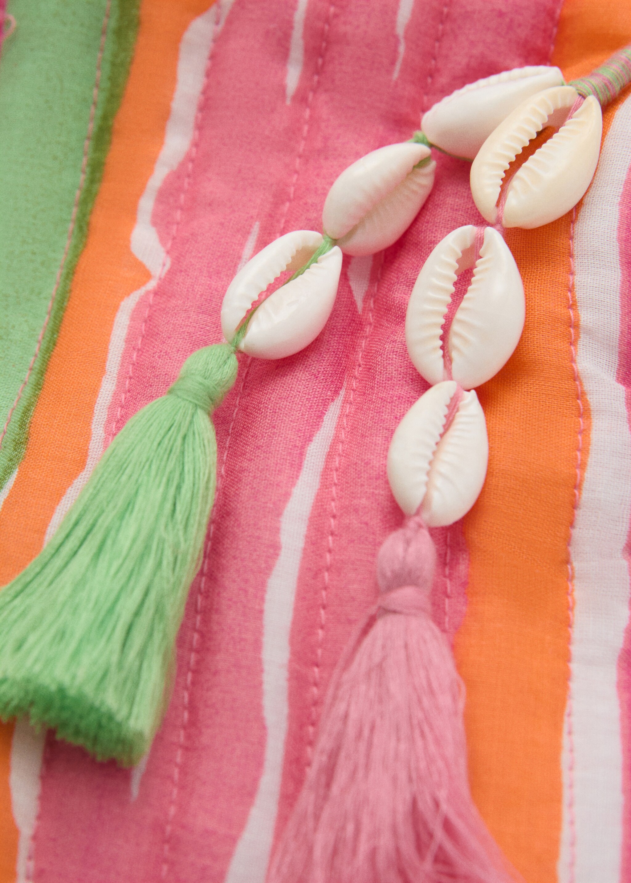 Striped cotton toiletry bag - Details of the article 2