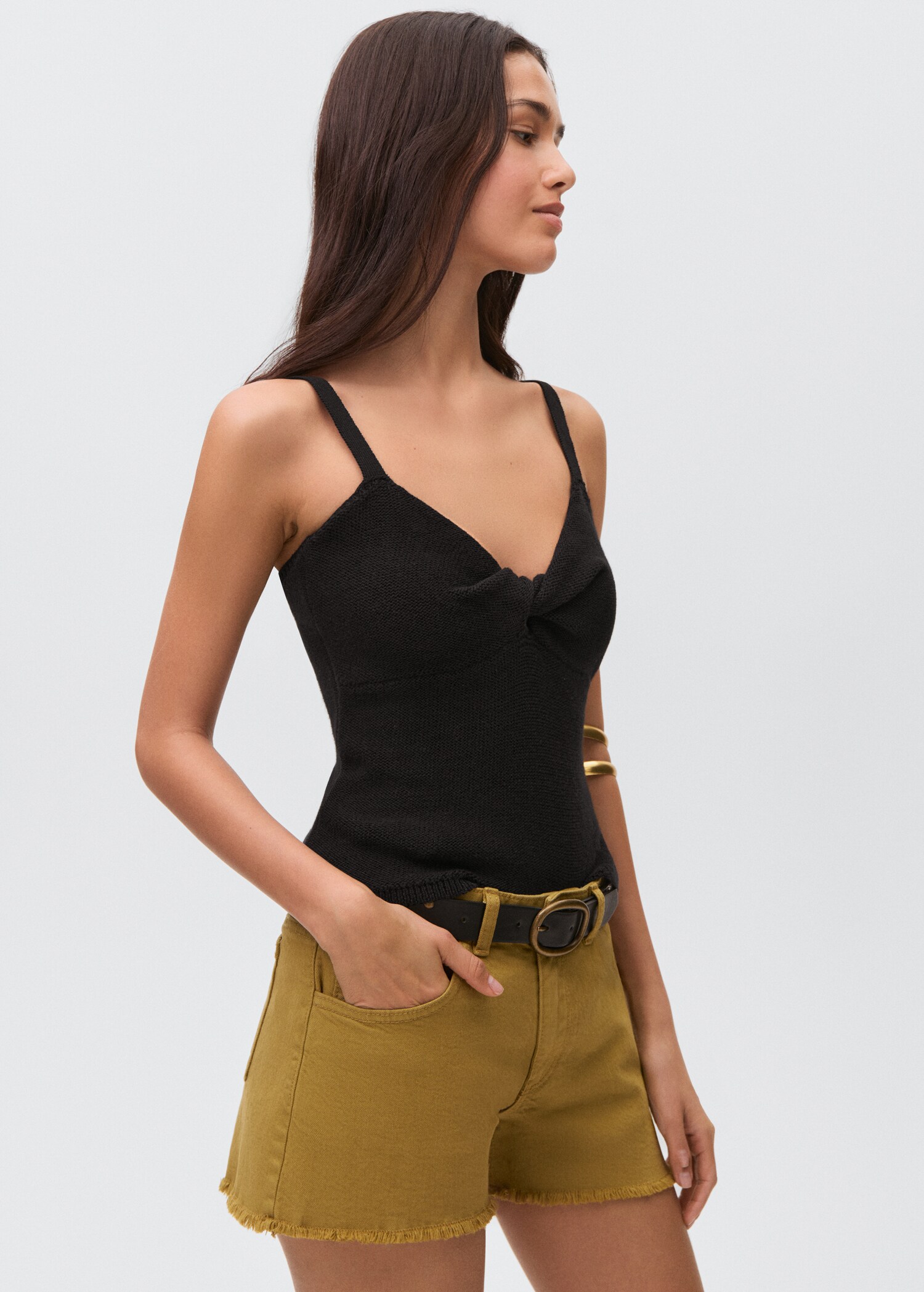 Knit strap top - Medium plane