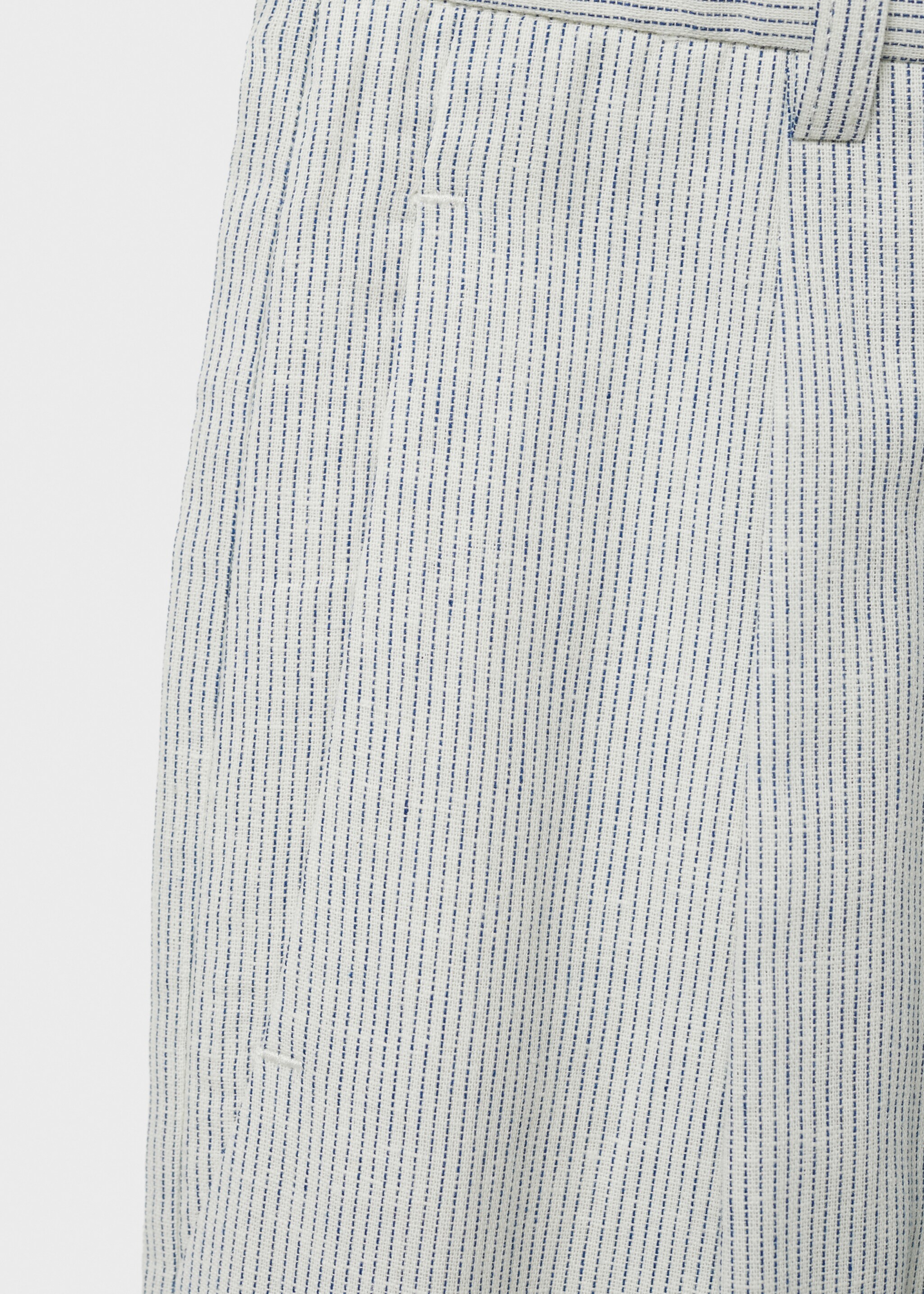 Pantalon de costume droit lin mélangé - Détail de l'article 0