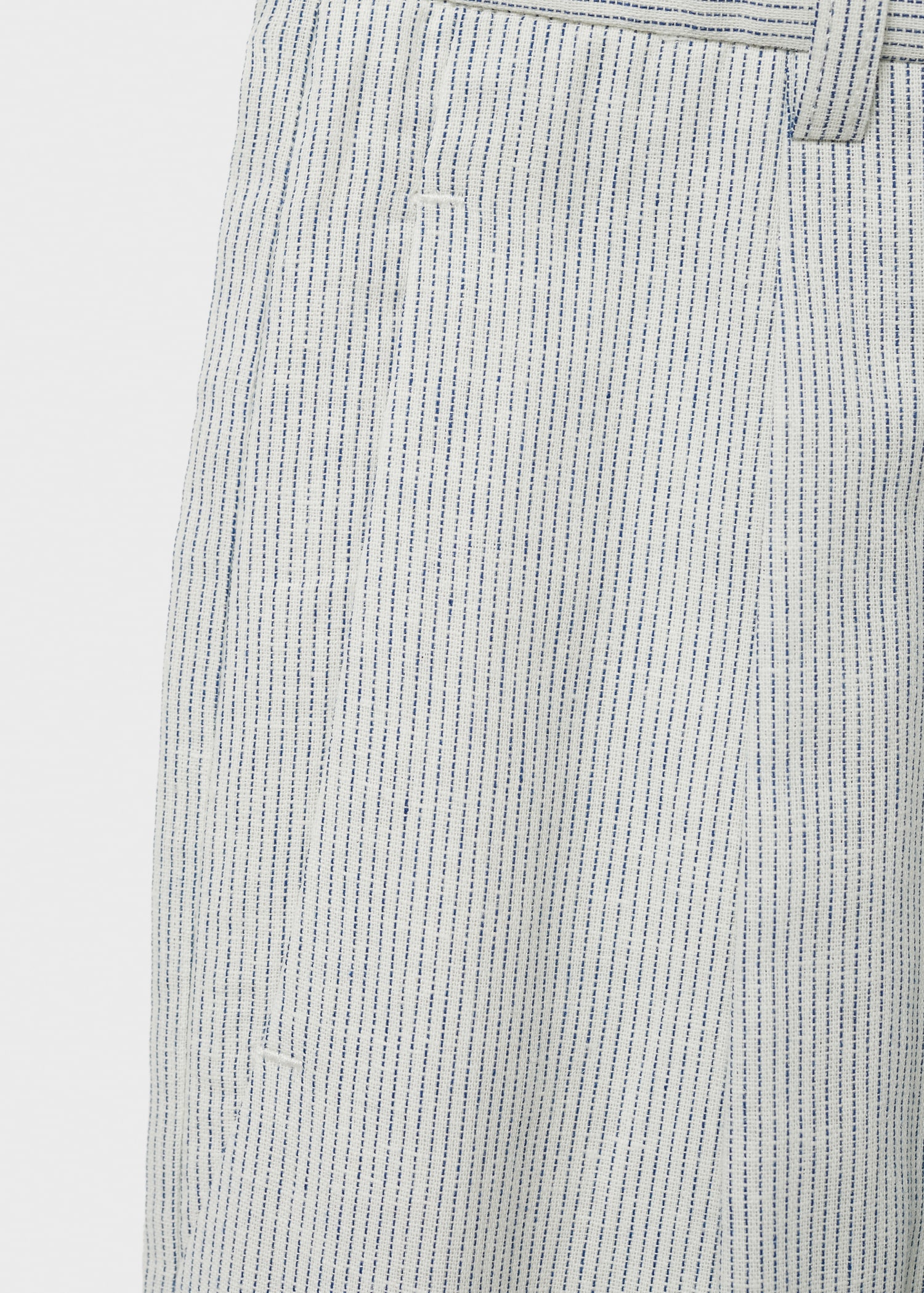 Pantalón traje recto mezcla lino - Detalle del artículo 0
