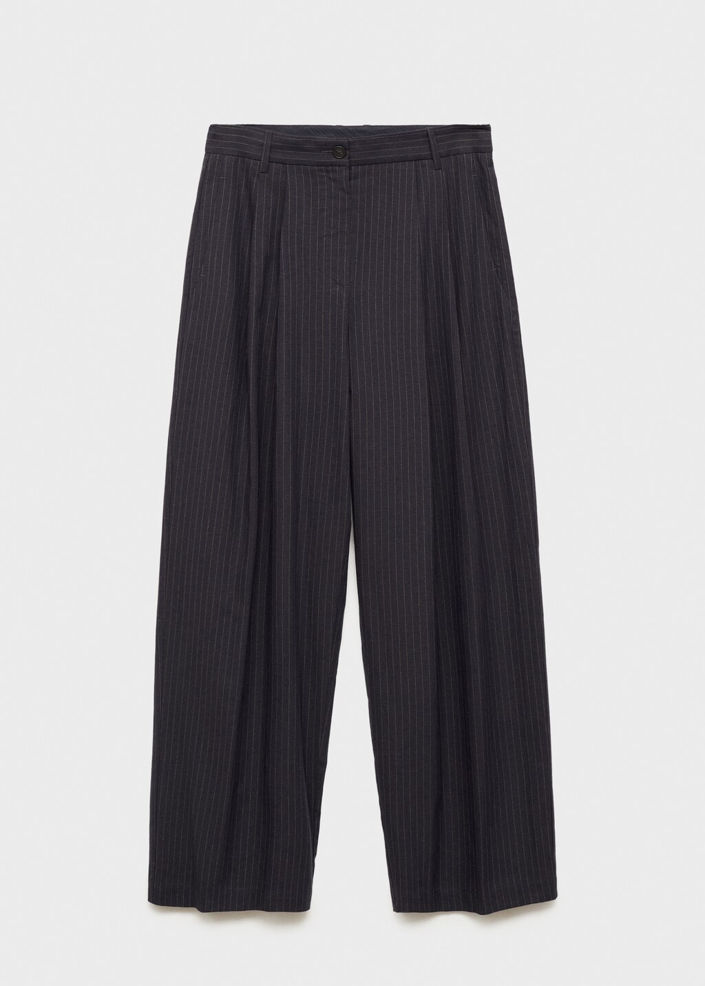 Straight-fit linen-blend suit pants - image 5