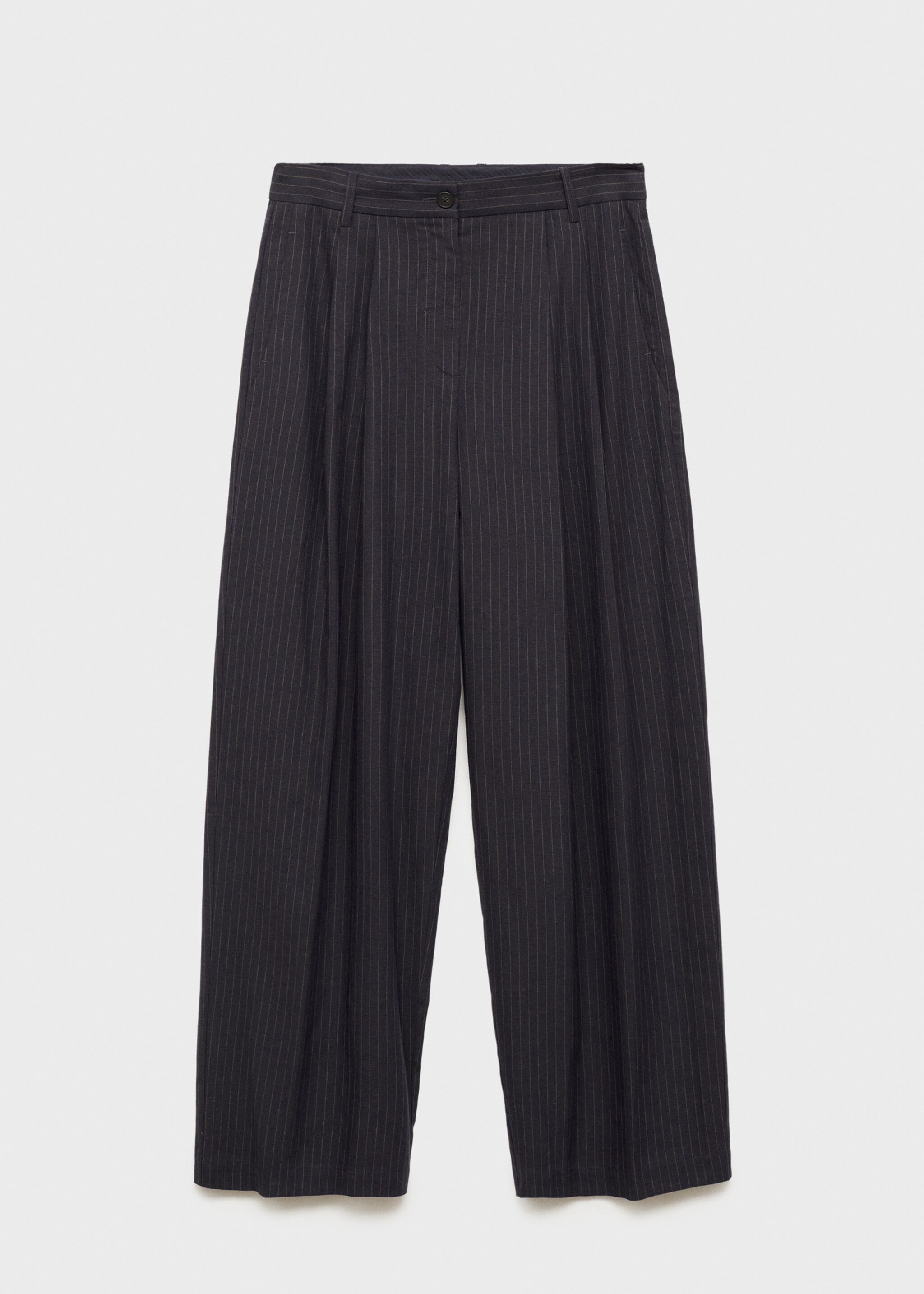 Straight-fit linen-blend suit trousers - Article without model