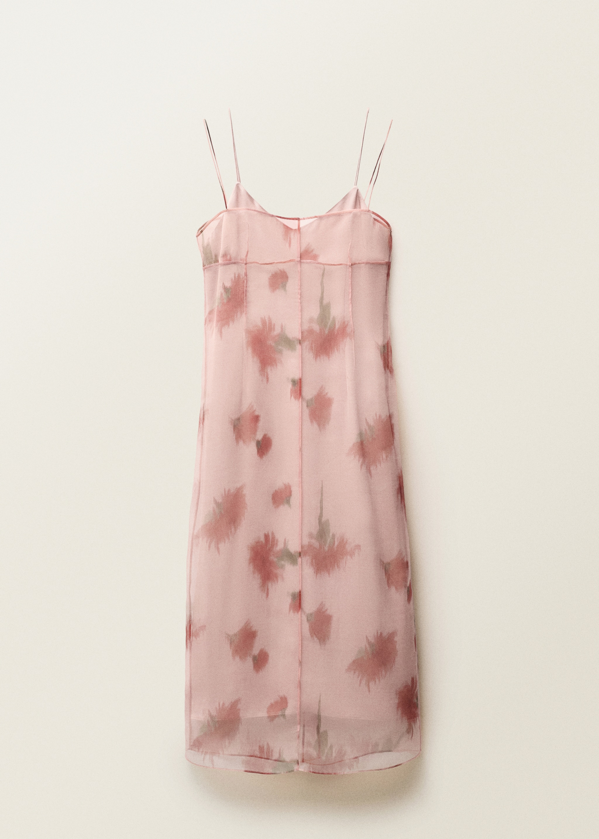 Floral-print combined dress - Article without model