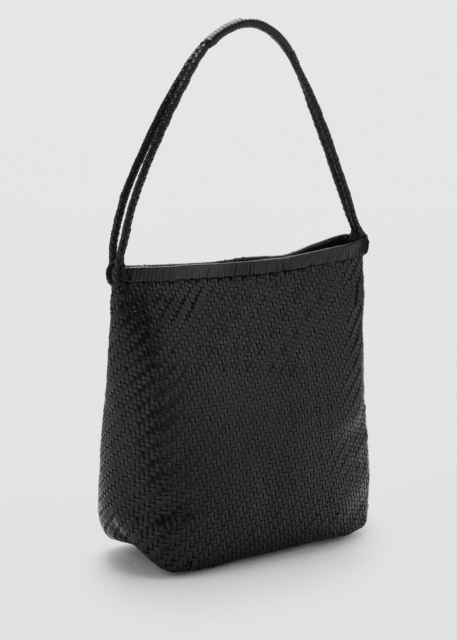 Bolso hombro piel trenzado - Plano medio