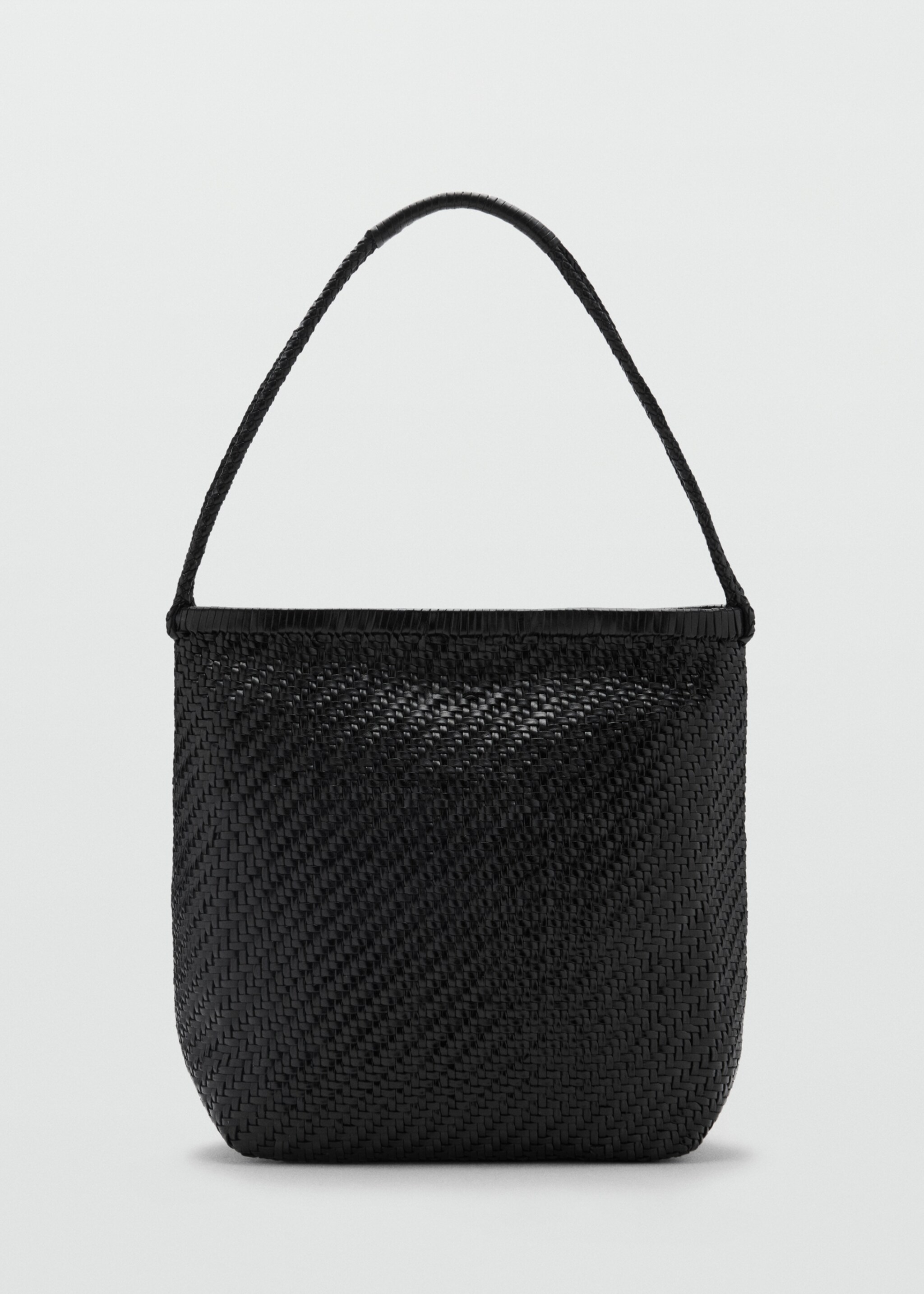 Braided leather shoulder bag - Article without model