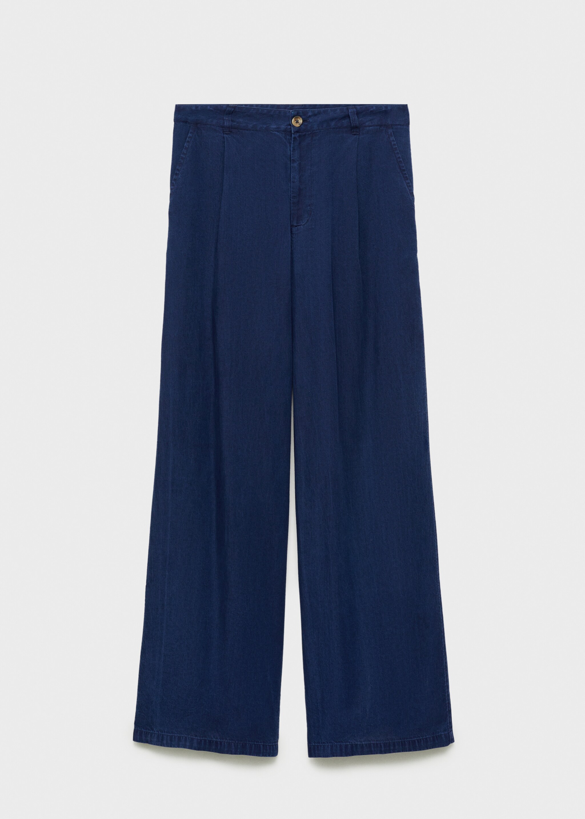 Wide-leg lyocell trousers with pleats - Article without model