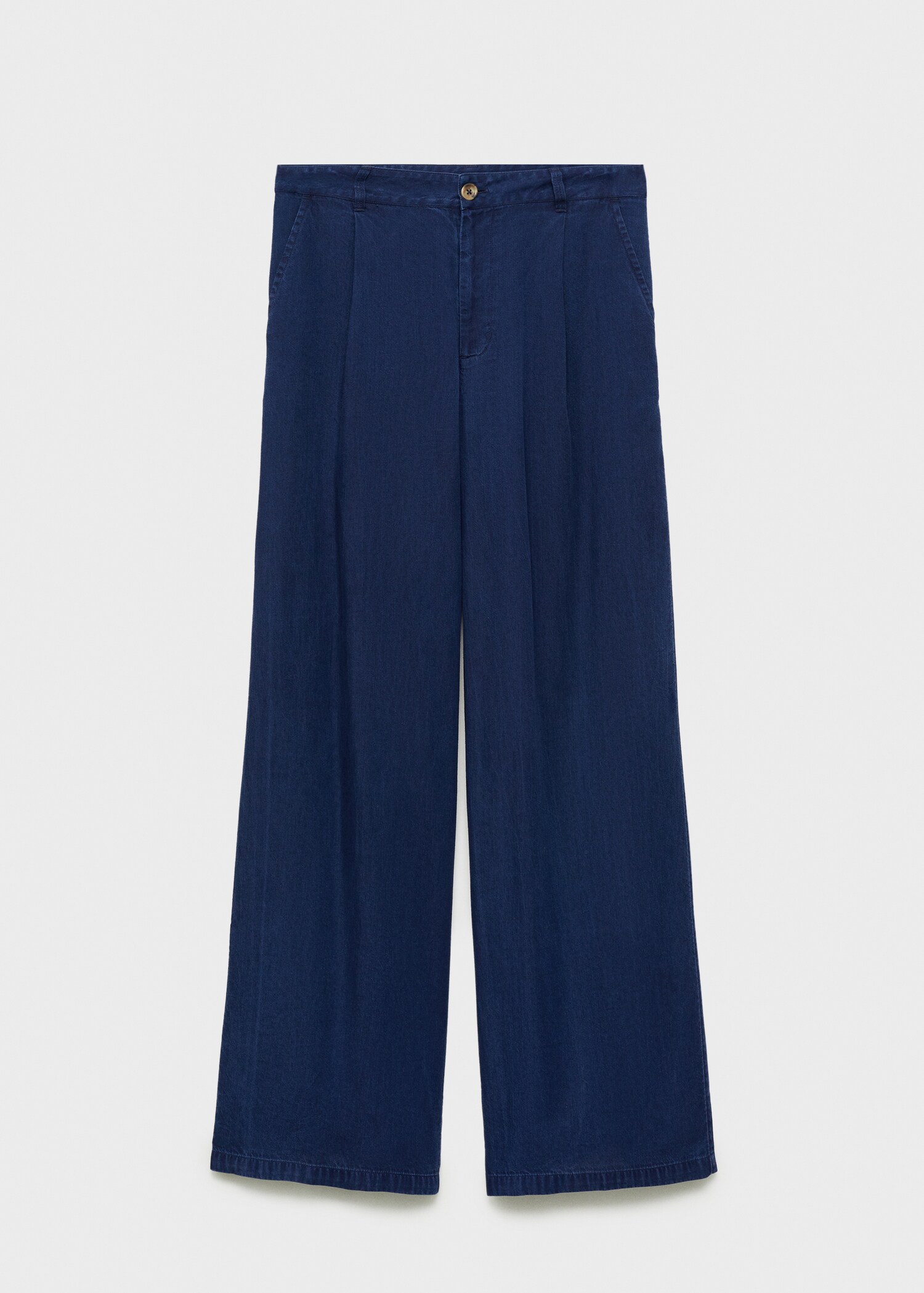 Wide-leg lyocell trousers with pleats - Article without model