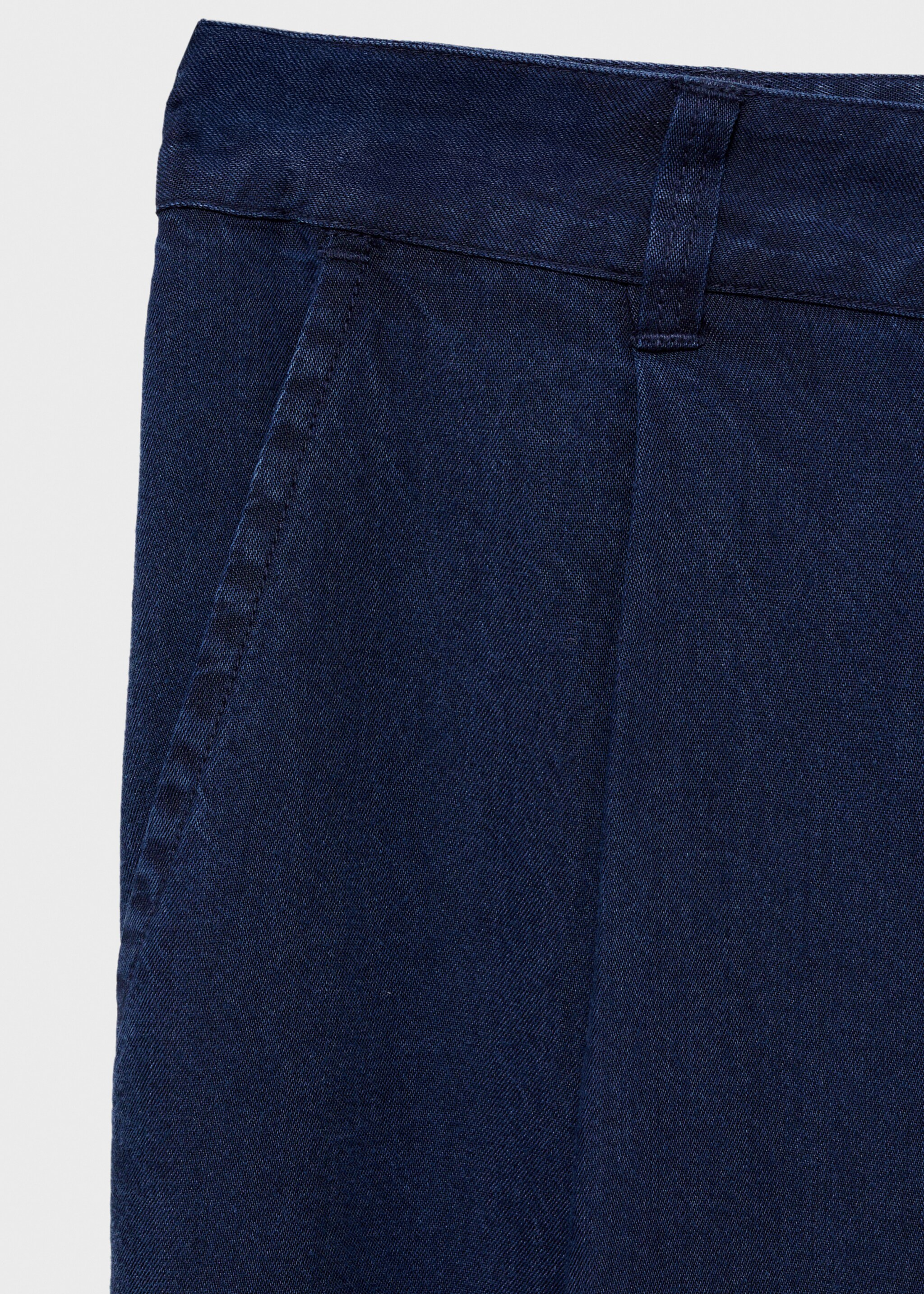 Wide-leg lyocell trousers with pleats - Details of the article 0