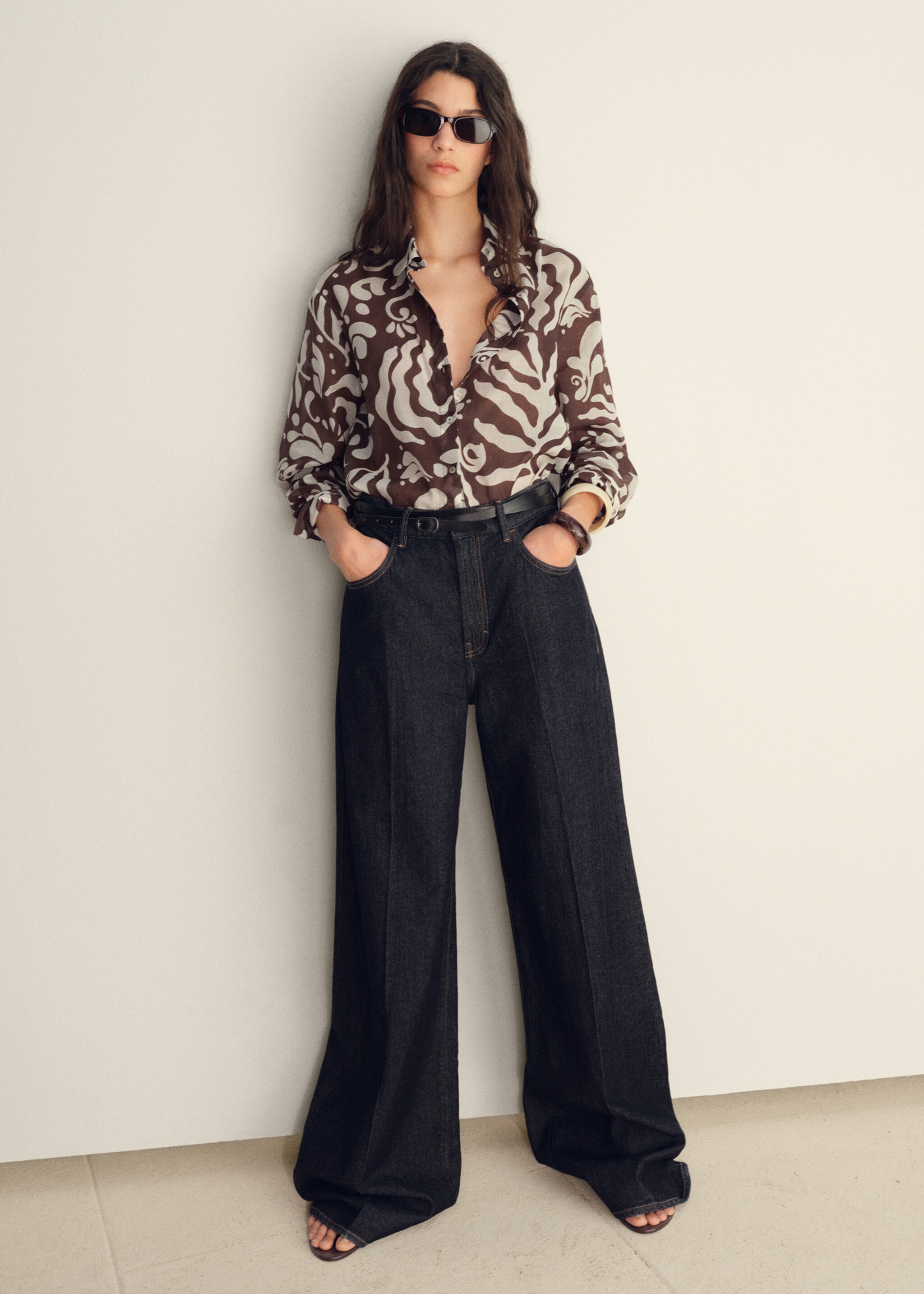 Katoenen blouse met print - Detail van het artikel 2