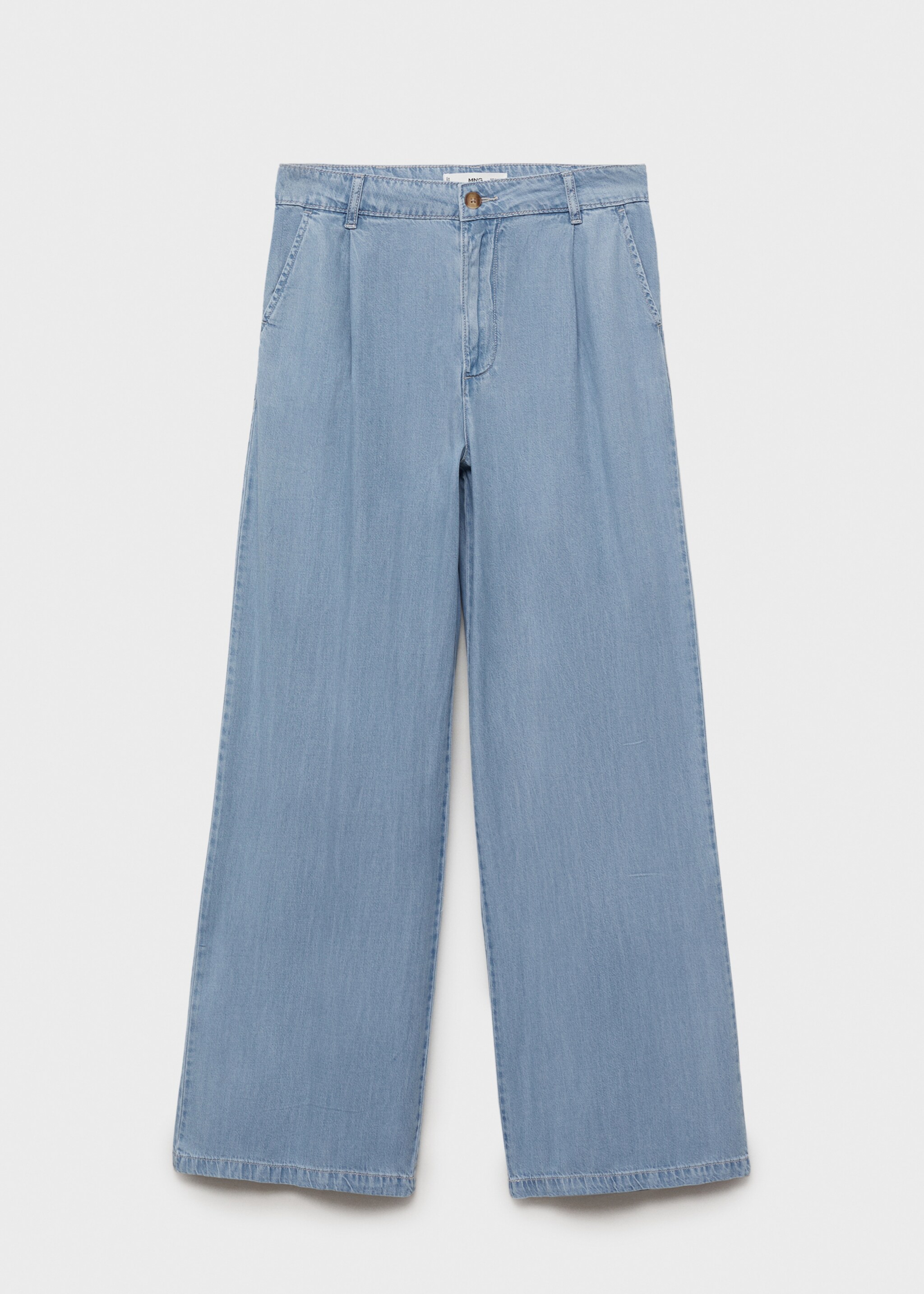 Wide-leg lyocell trousers with pleats - Article without model