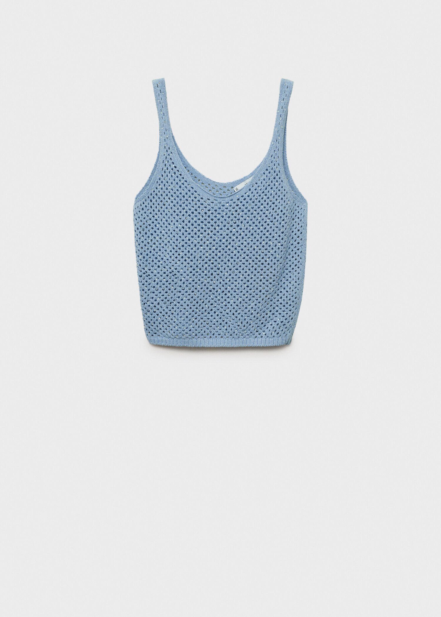 Knitted top with rhinestone detail - Article without model