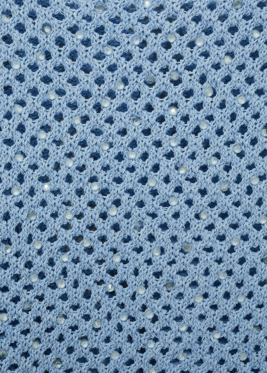 Knitted top with rhinestone detail