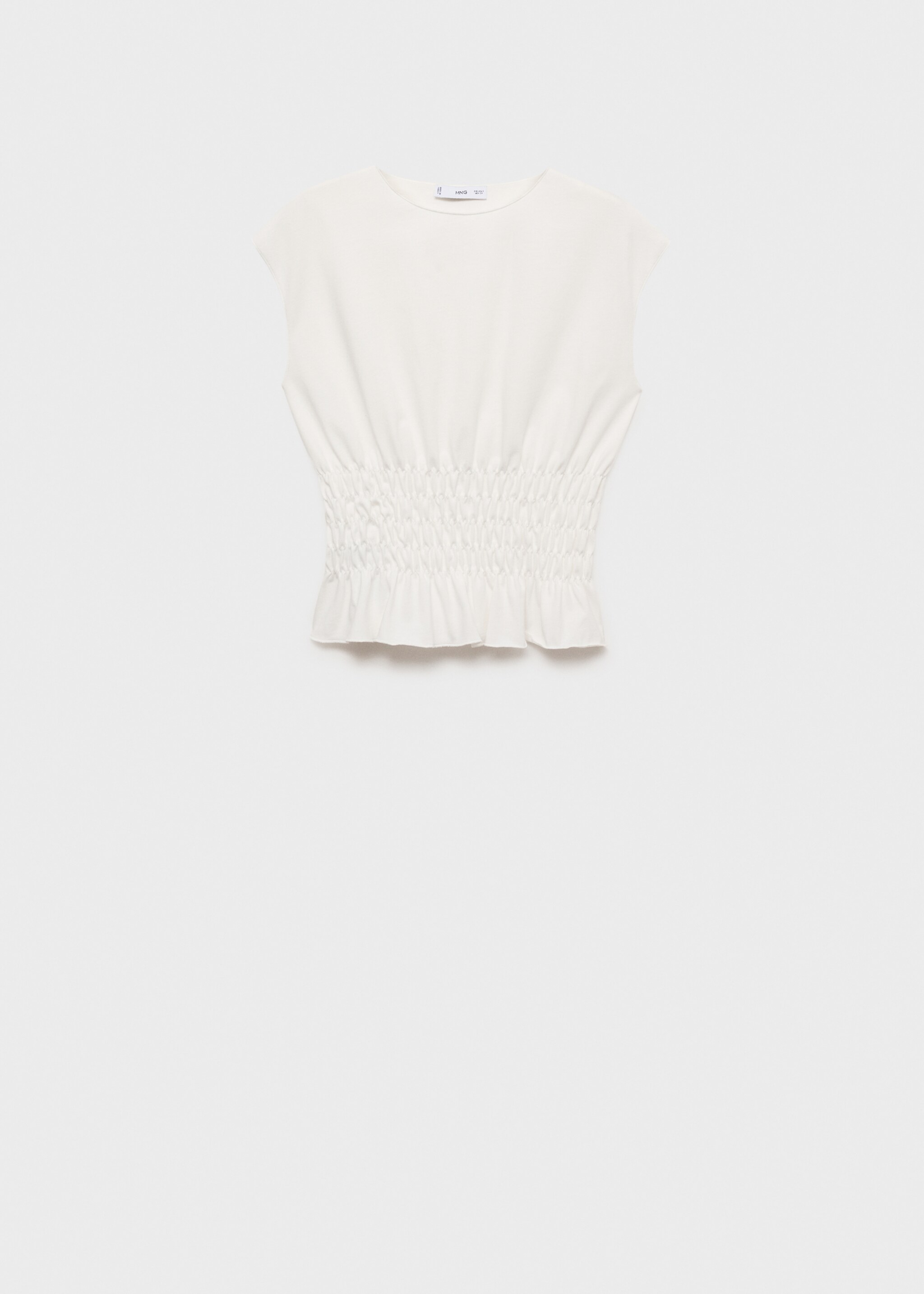 Gathered cotton t-shirt - Article without model