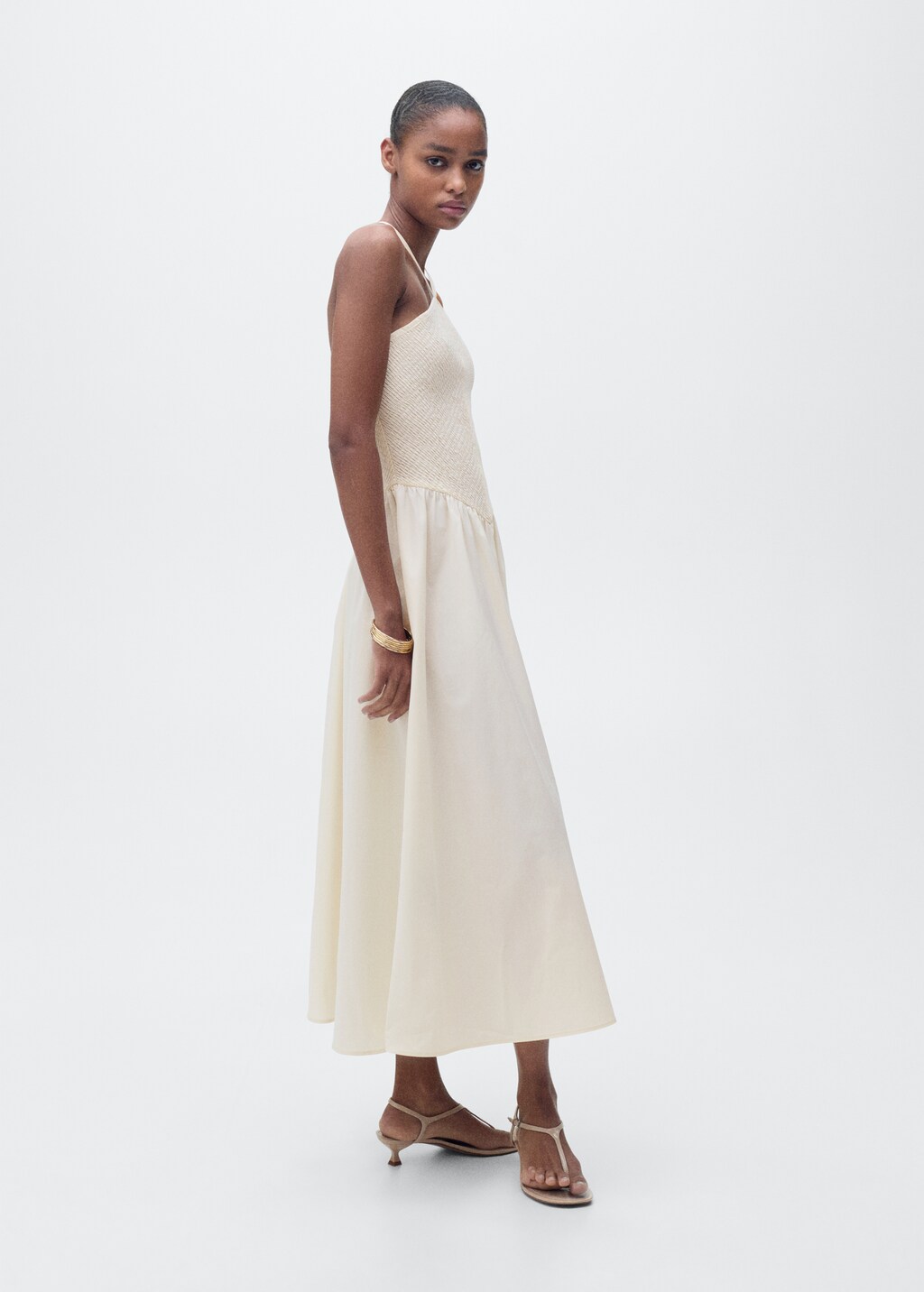 [Honkyo] Cancan Halterneck Dress ★大人気★ Long halter neck paneled dress - pull&bear