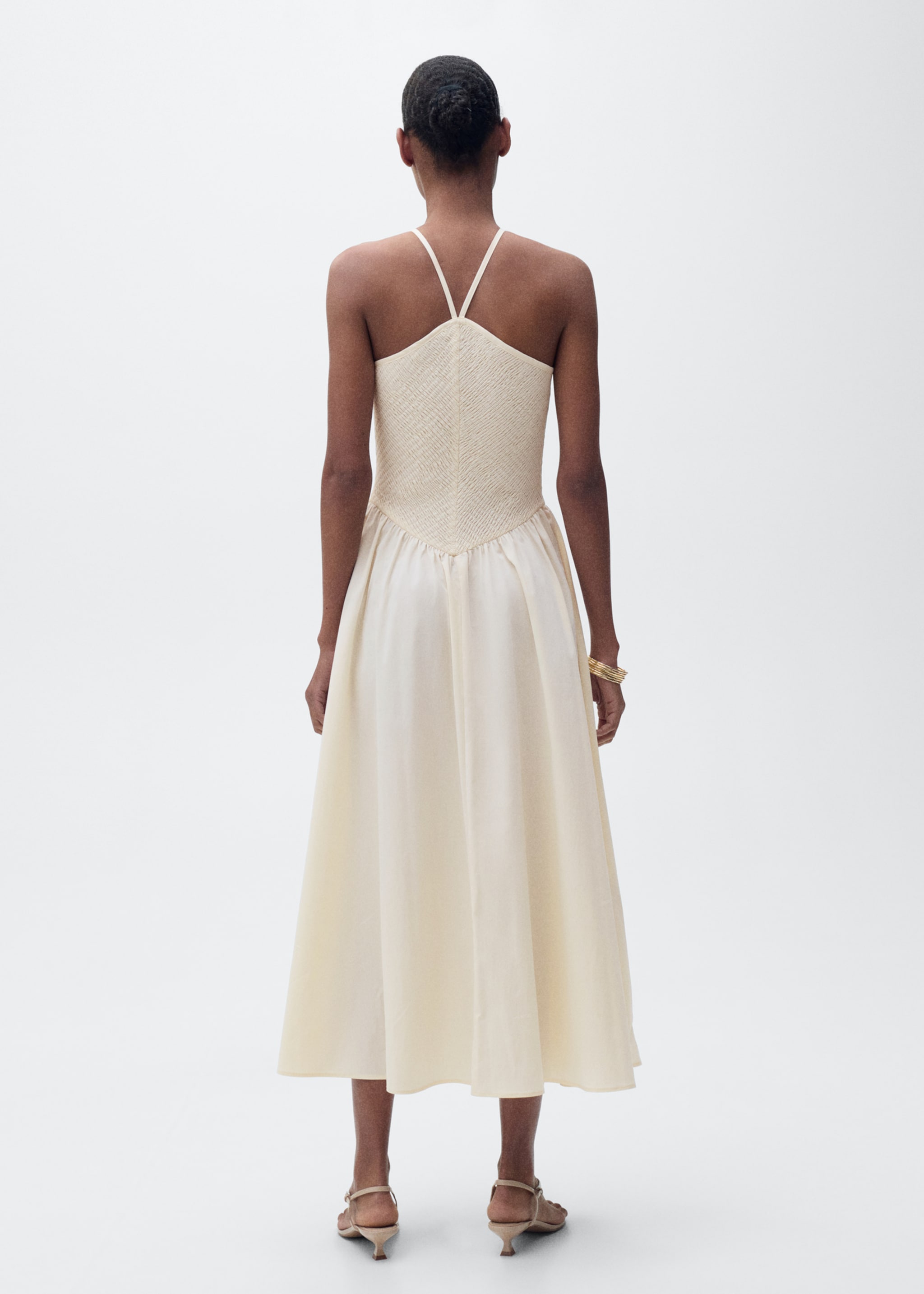 Vestido halter combinado - Reverso del artículo