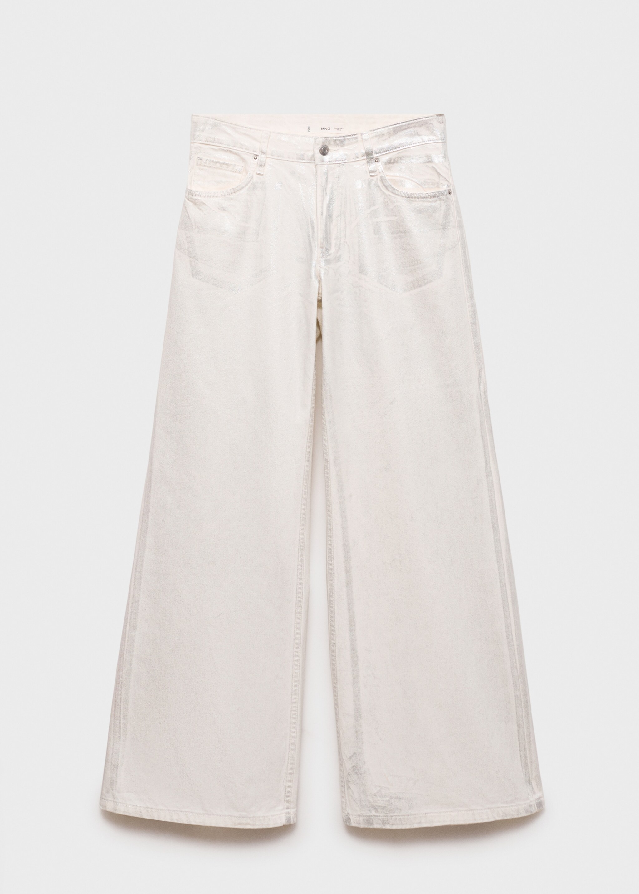 Blugi wide leg cu aspect metalic - Articol fără model