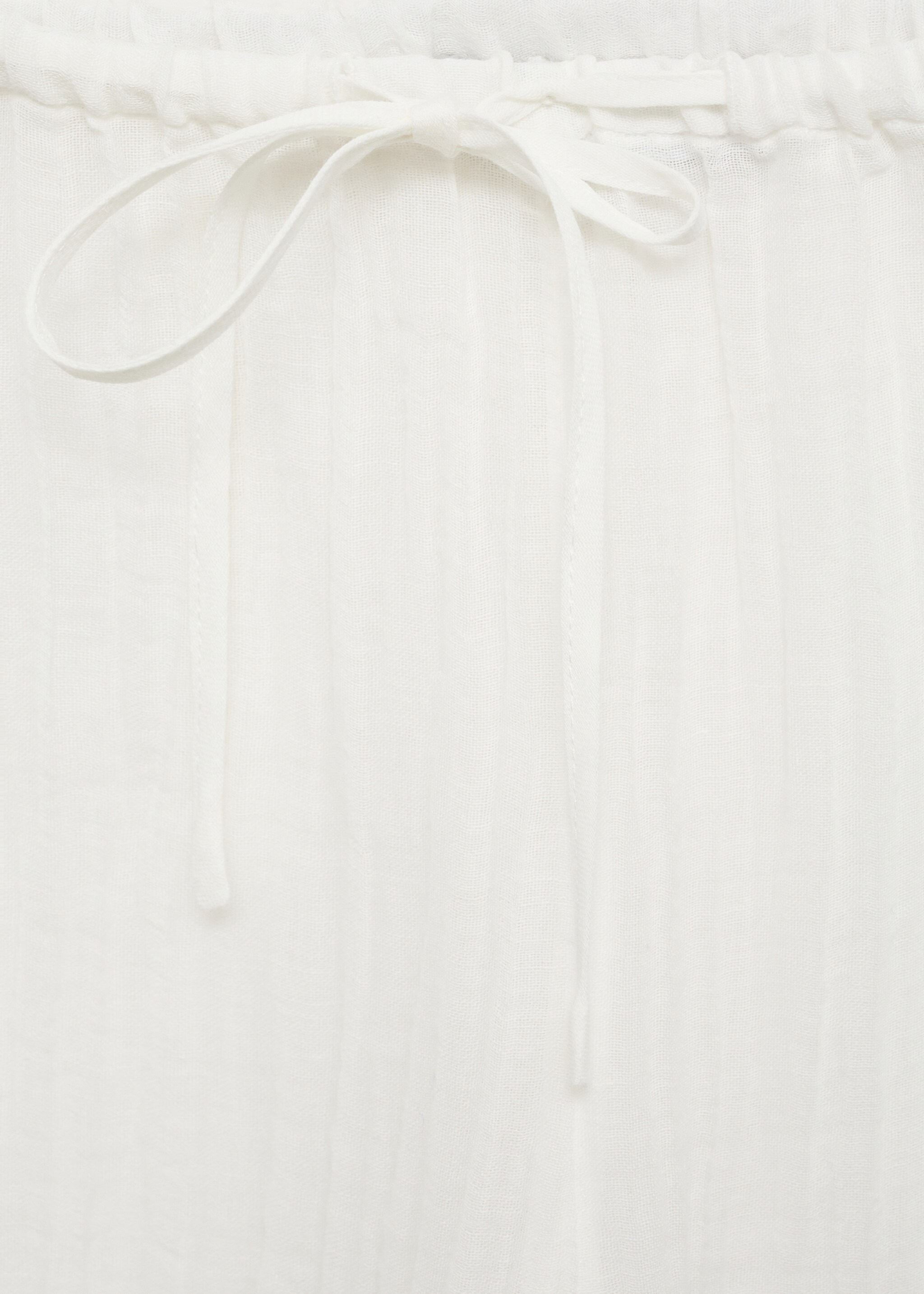 Fluid ramie trousers with bow - Details of the article 8