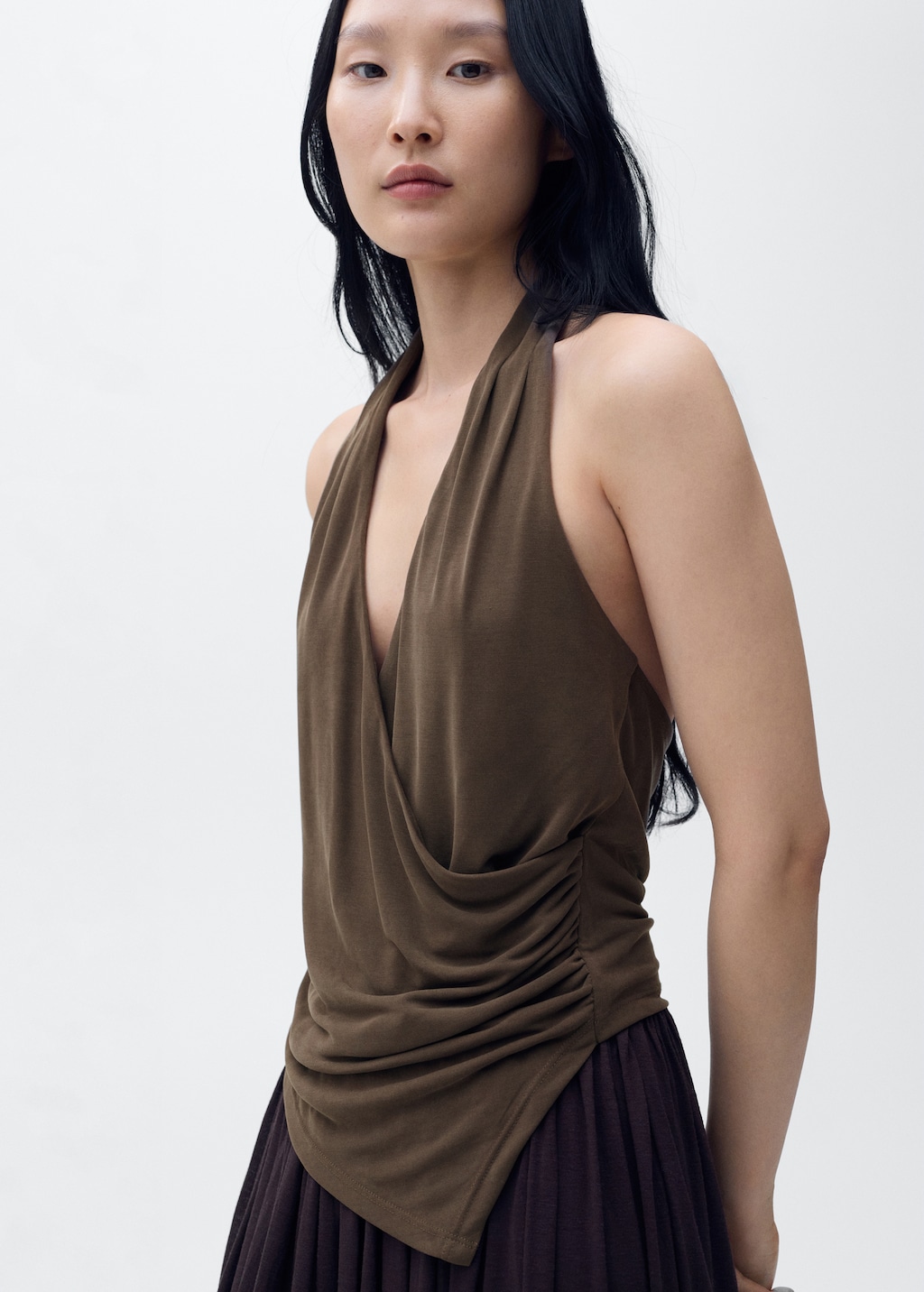 Top cruzado cuello halter