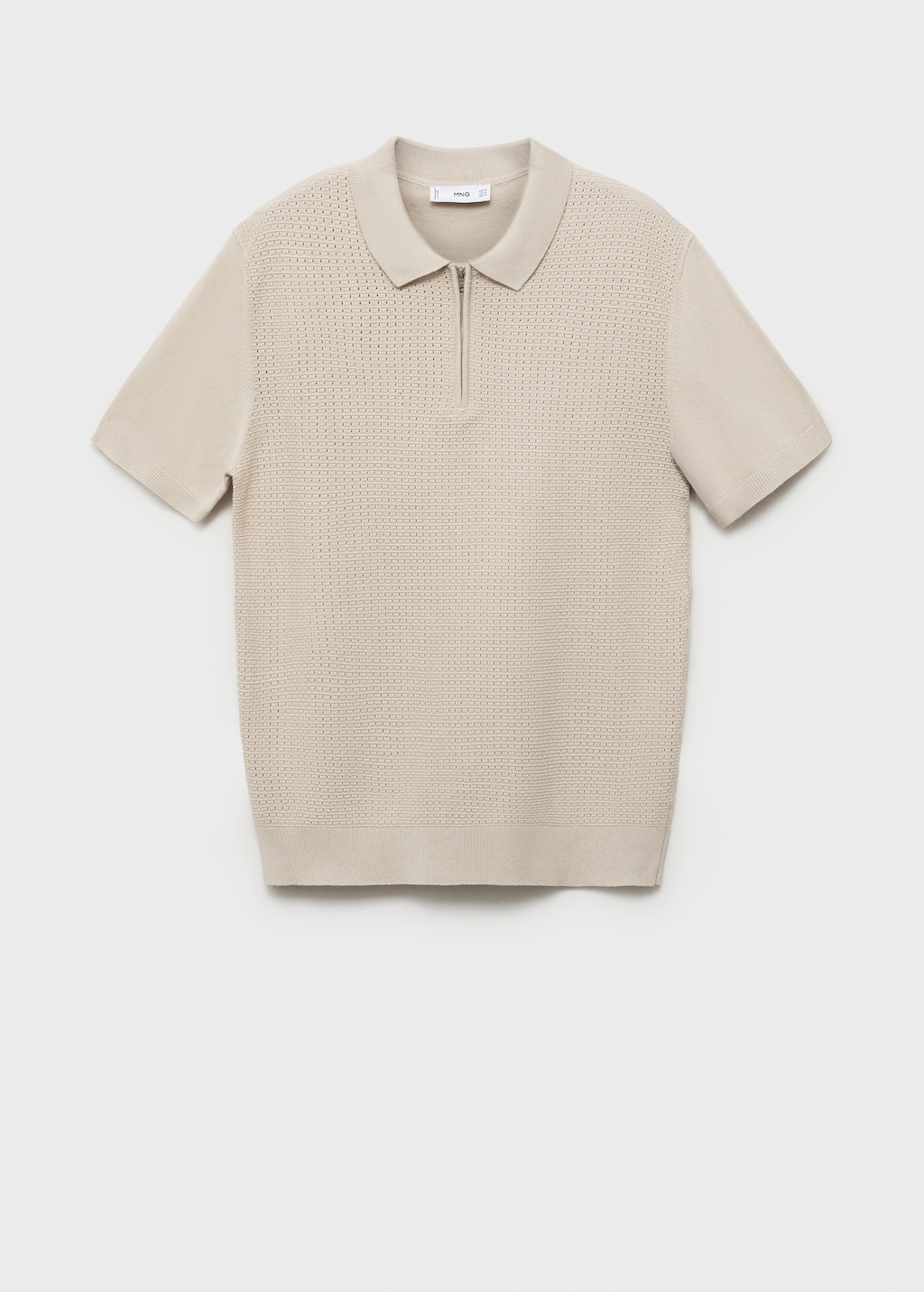 Openwork cotton knitte polo shirt - Men | MANGO USA