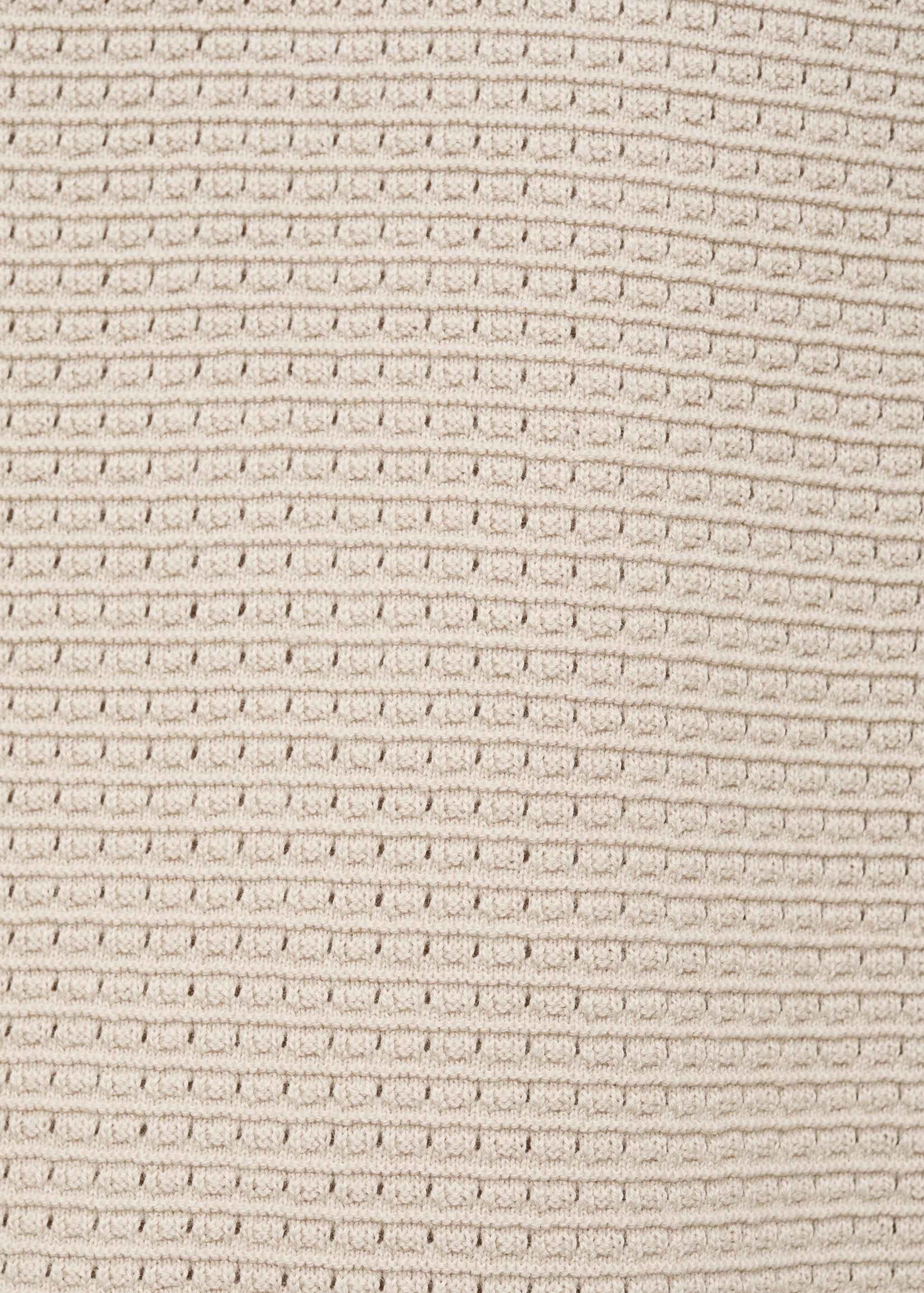 Openwork cotton knitte polo shirt - Details of the article 0