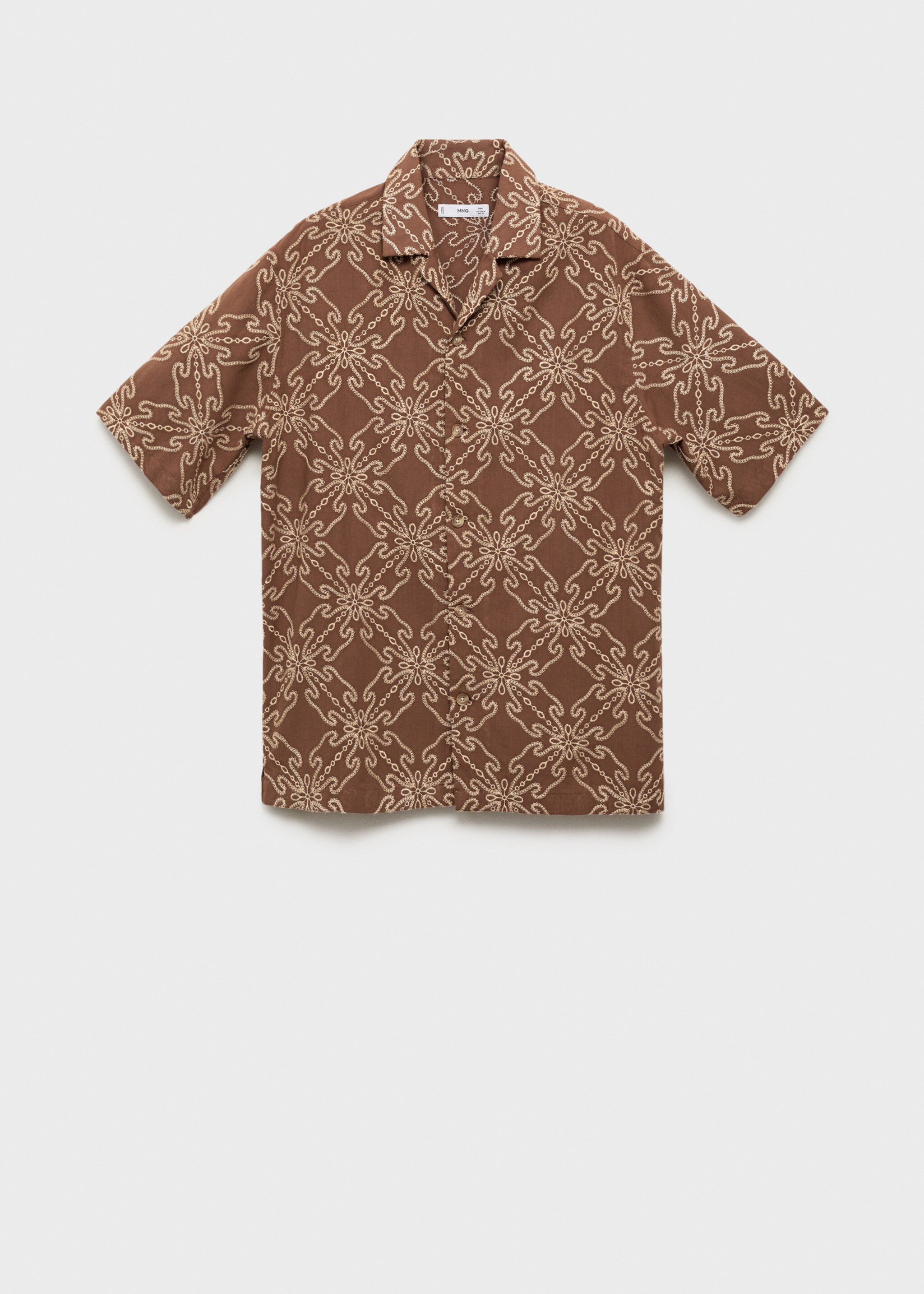 Short-sleeved embroidered shirt - Article without model