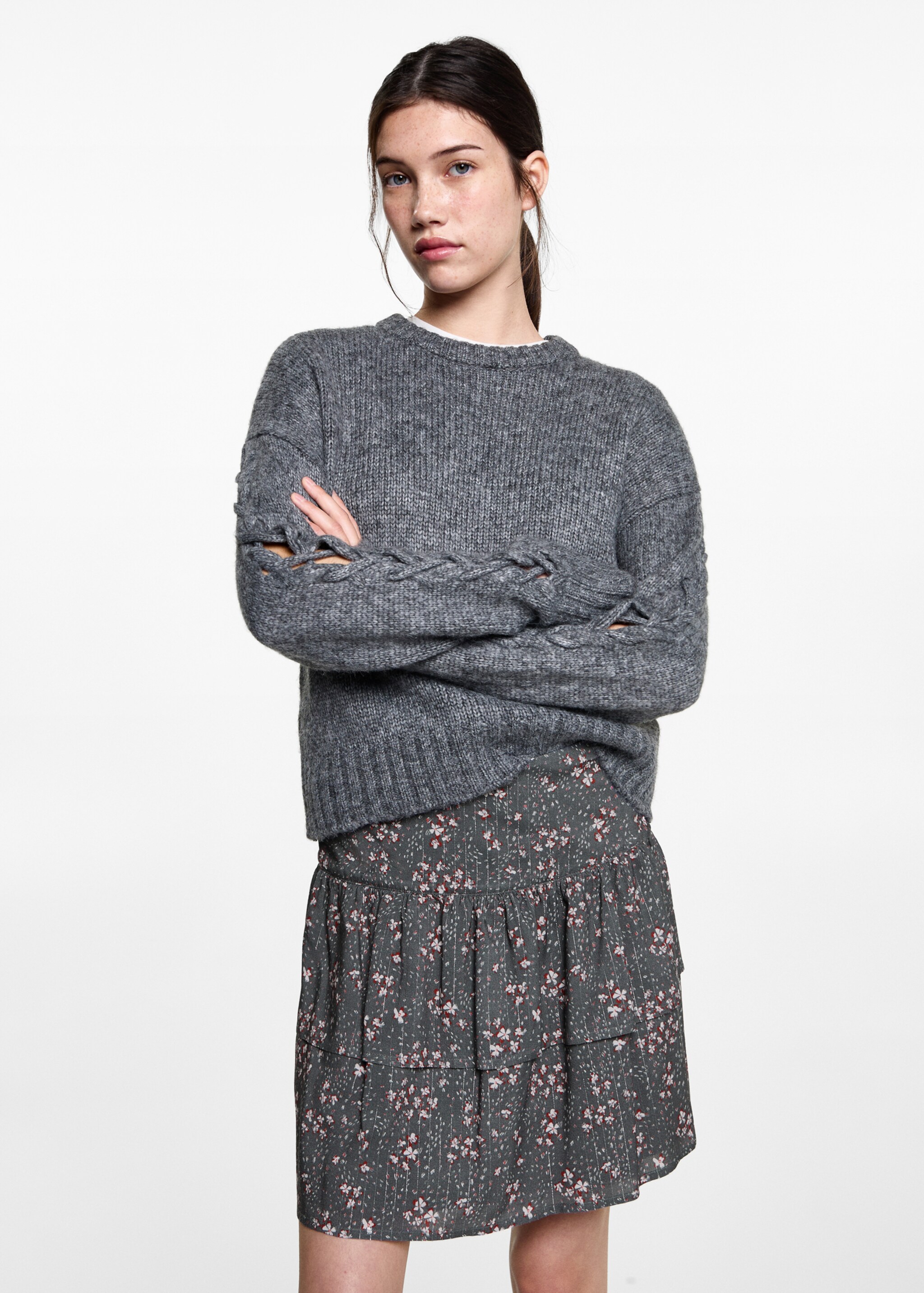 Printed skirt with ruffles - Medium plane