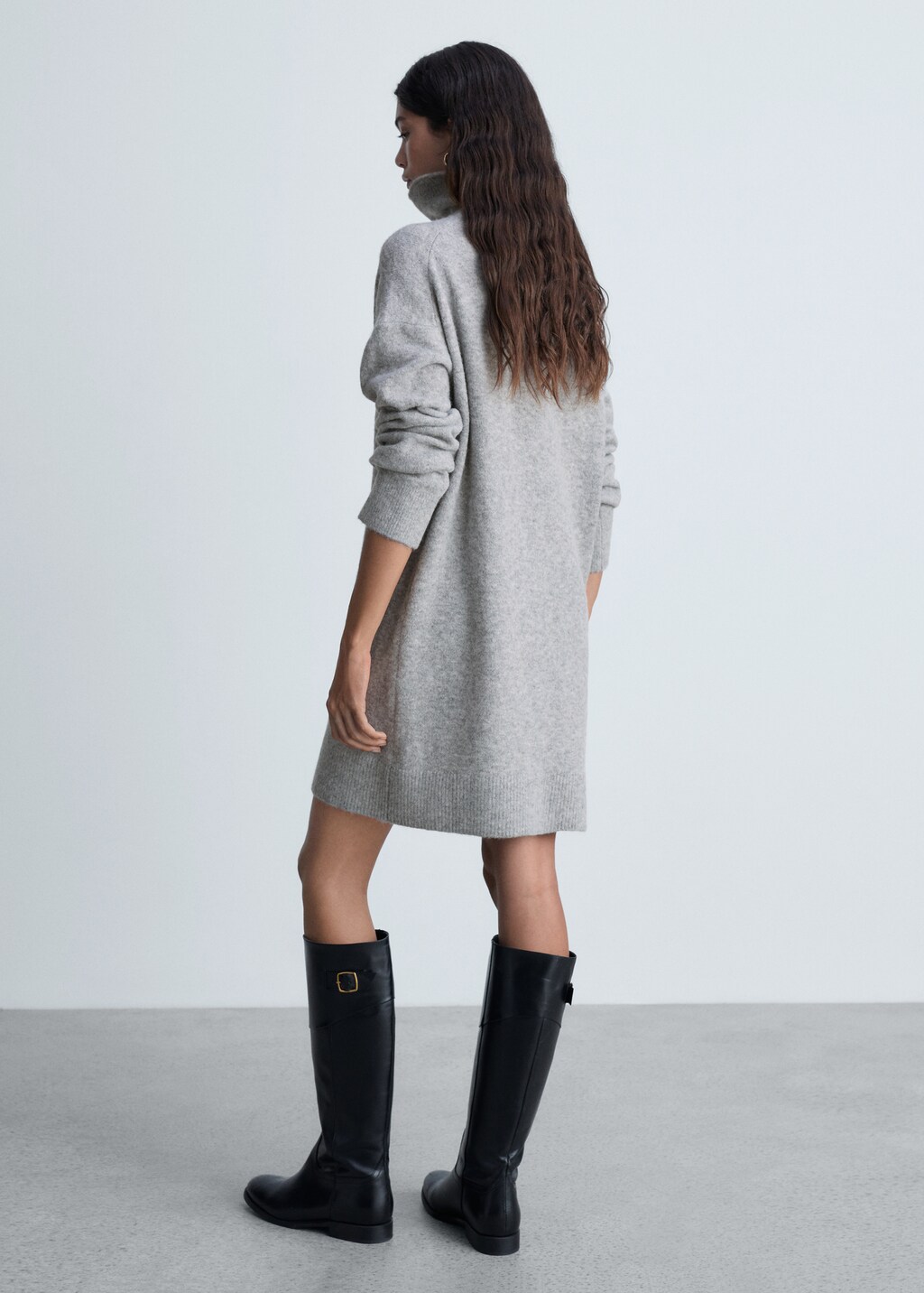 Short knitted turtleneck dress - Women | MANGO Canada Short knitted turtleneck dress - Women | MANGO Canada