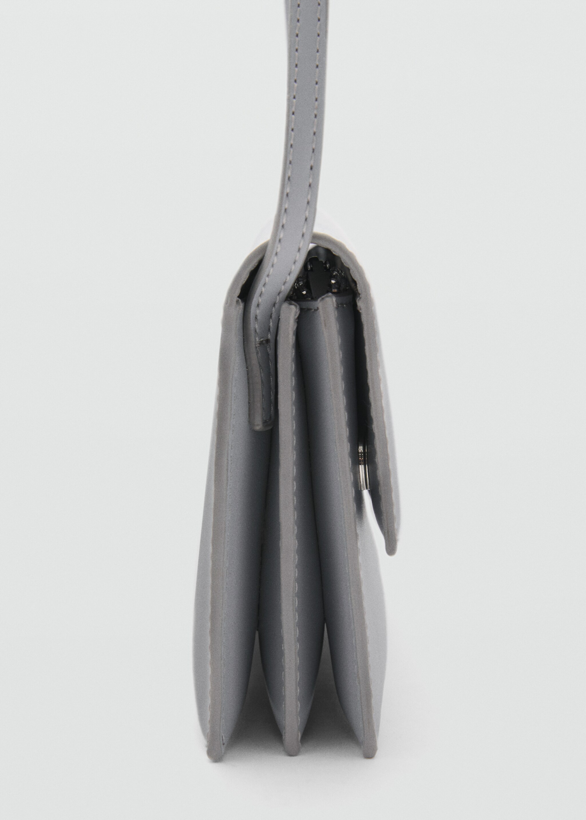 Crossbody bag with flap - Details of the article 1, Blue. Ref: 87040292-00.