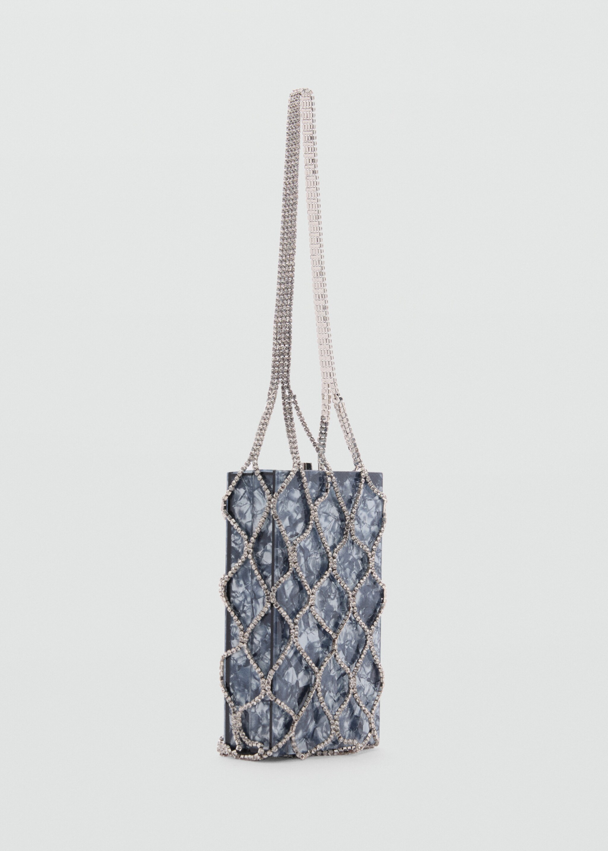 Bolso mano malla cristales - Plano medio