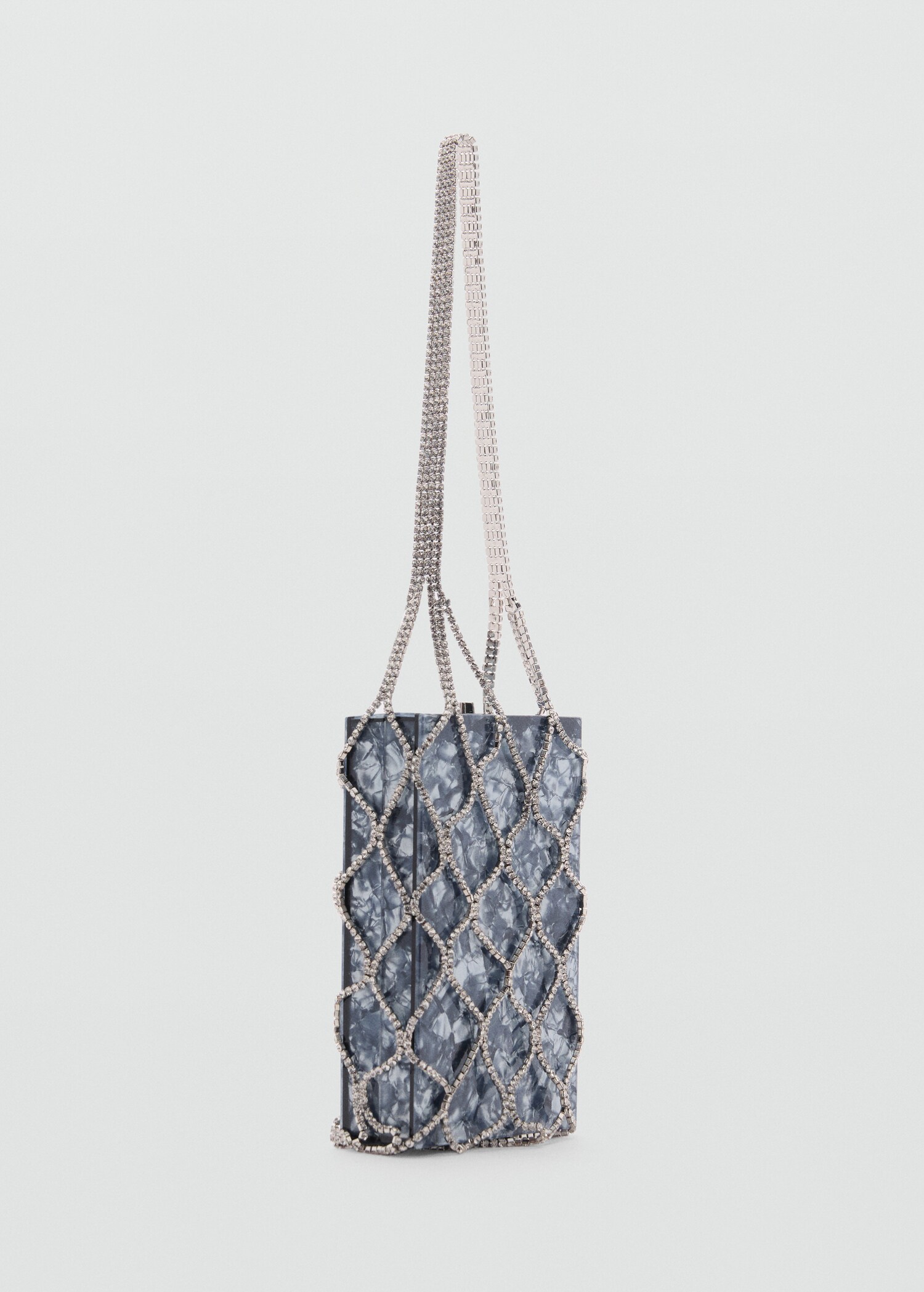 Bolso mano malla cristales - Plano medio