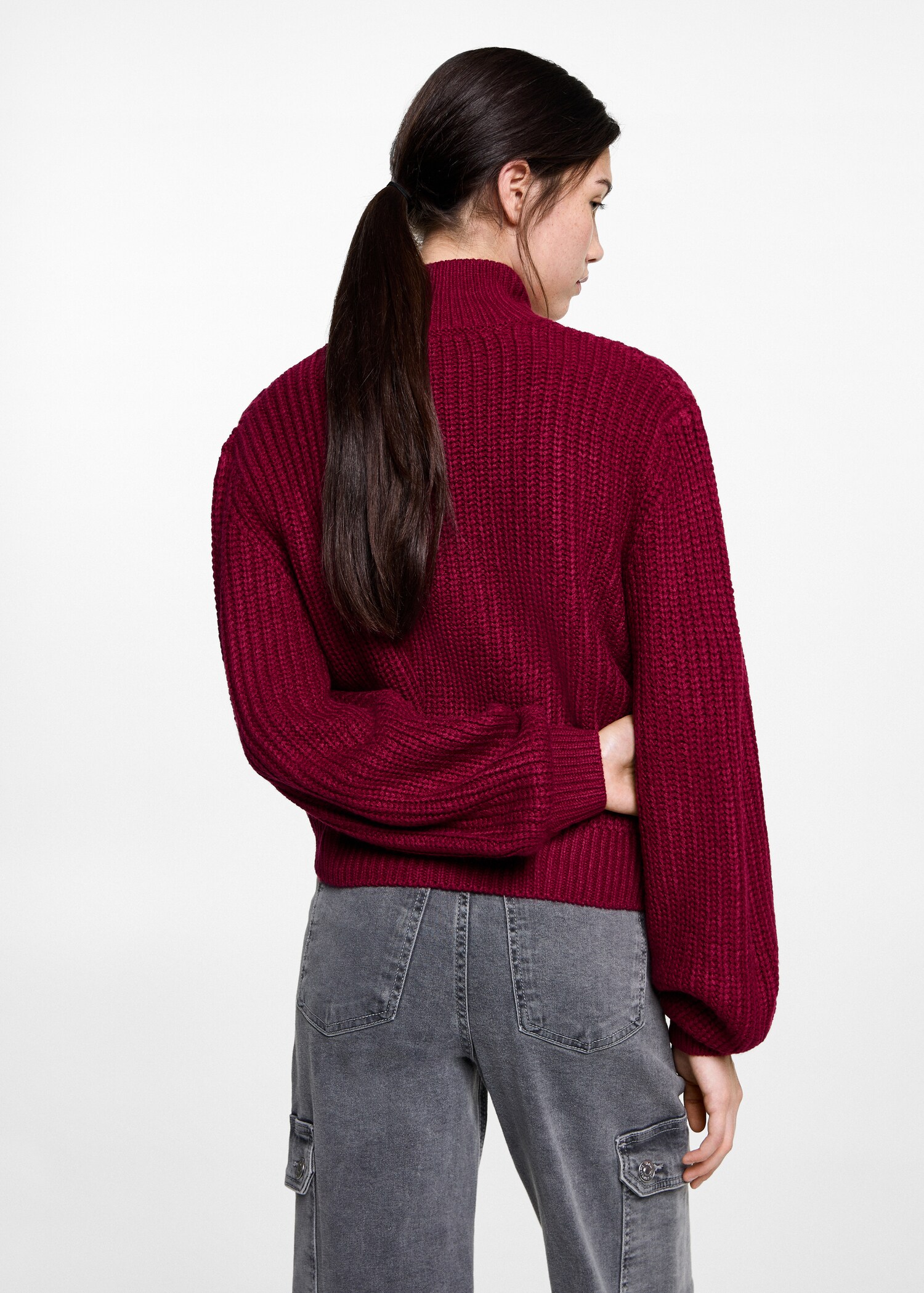 Oversized sweater with openings - Reverse of the article