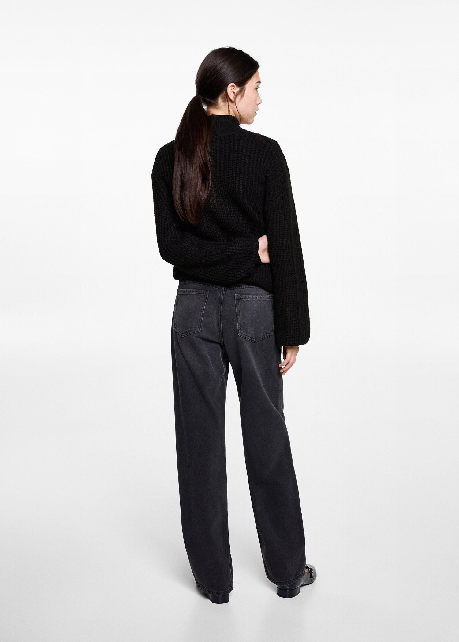 Oversized sweater with openings - Reverse of the article