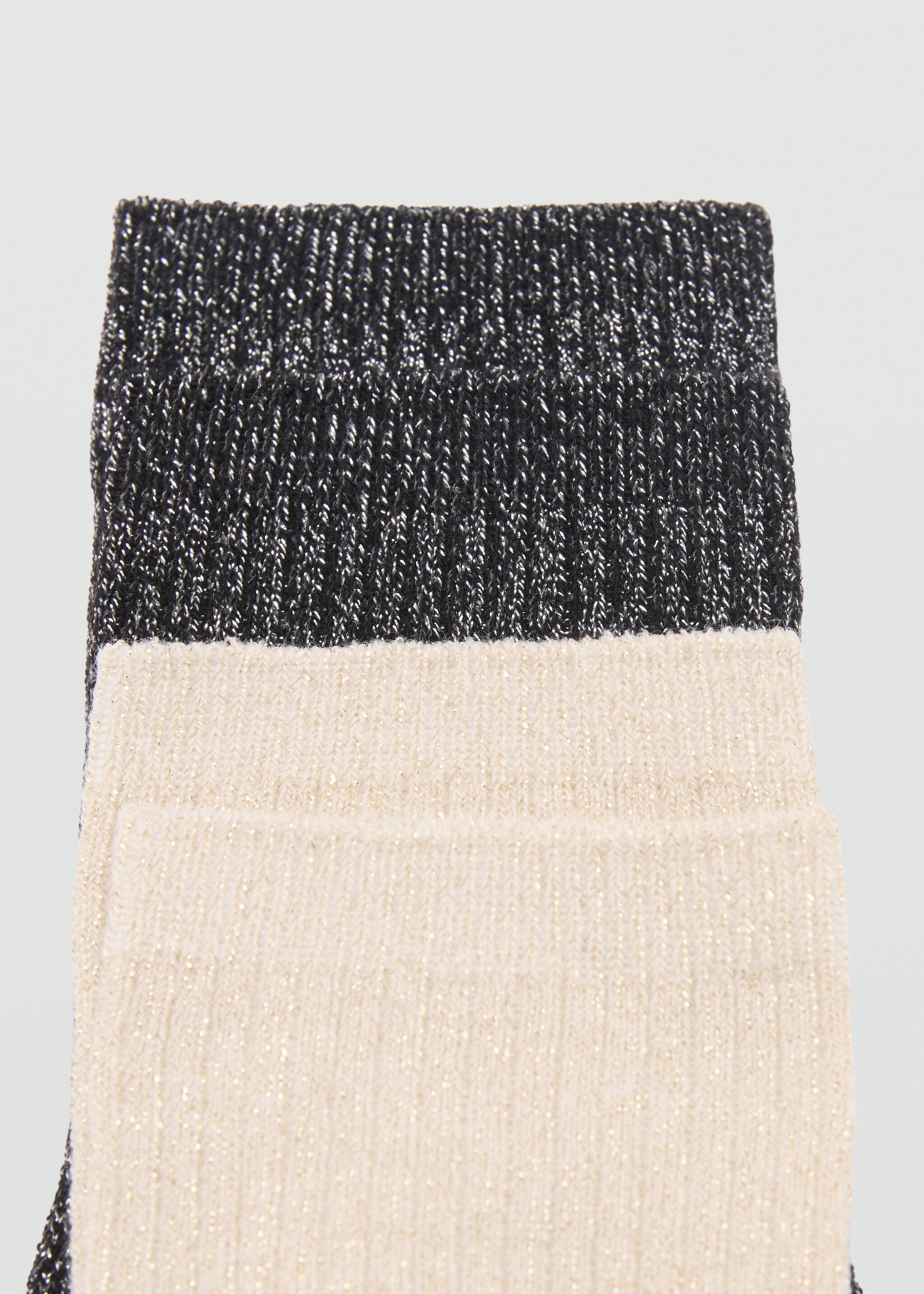 Pack of 2 ribbed lurex socks - Details of the article 1