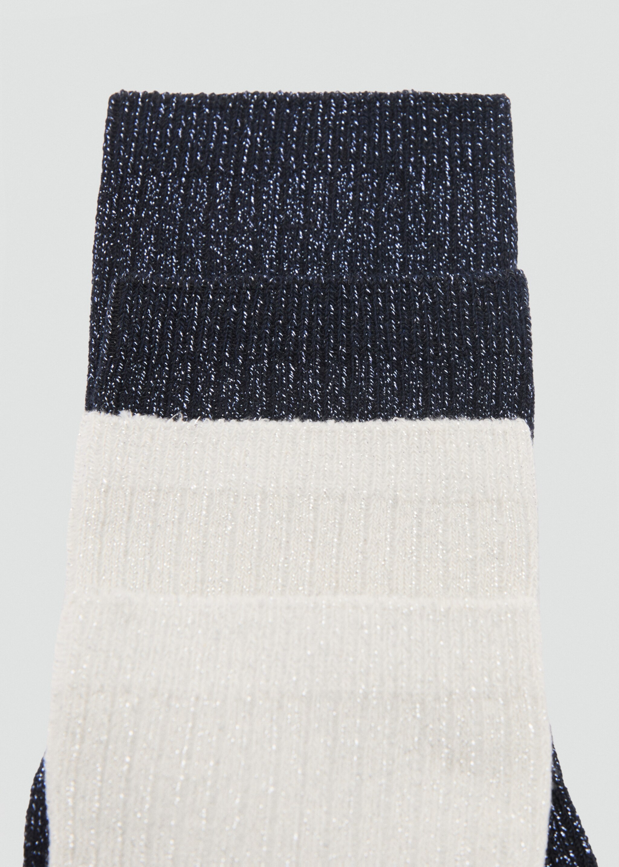 Pack of 2 ribbed lurex socks - Details of the article 1