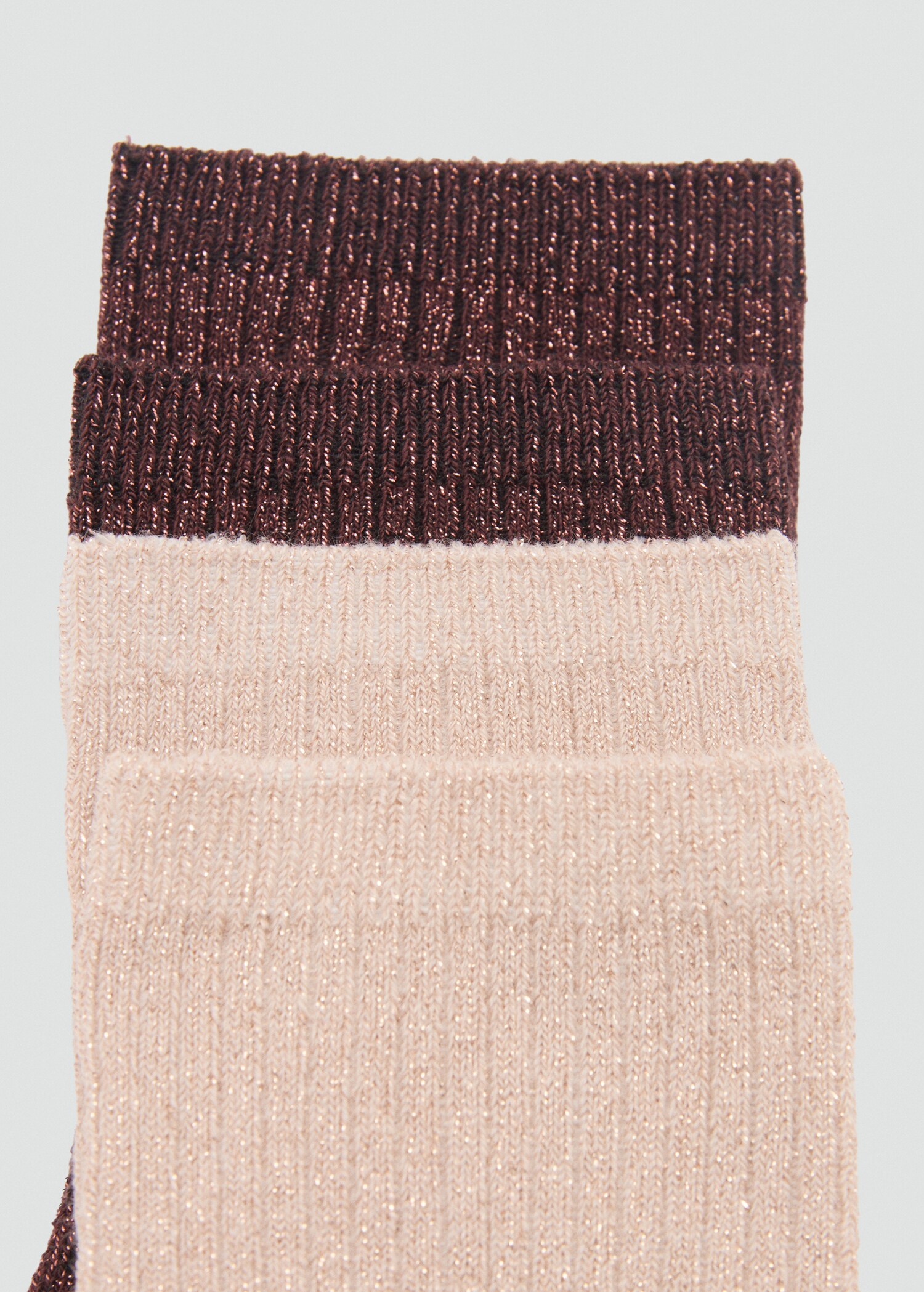 Pack of 2 ribbed lurex socks - Details of the article 1