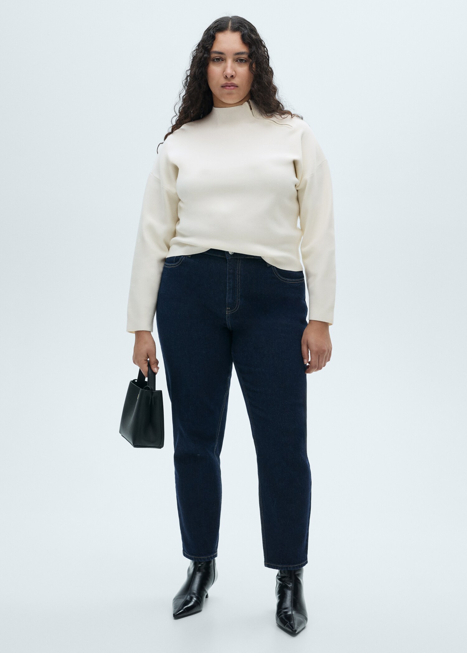 Perkins-neck sweater with zip - Details of the article 3
