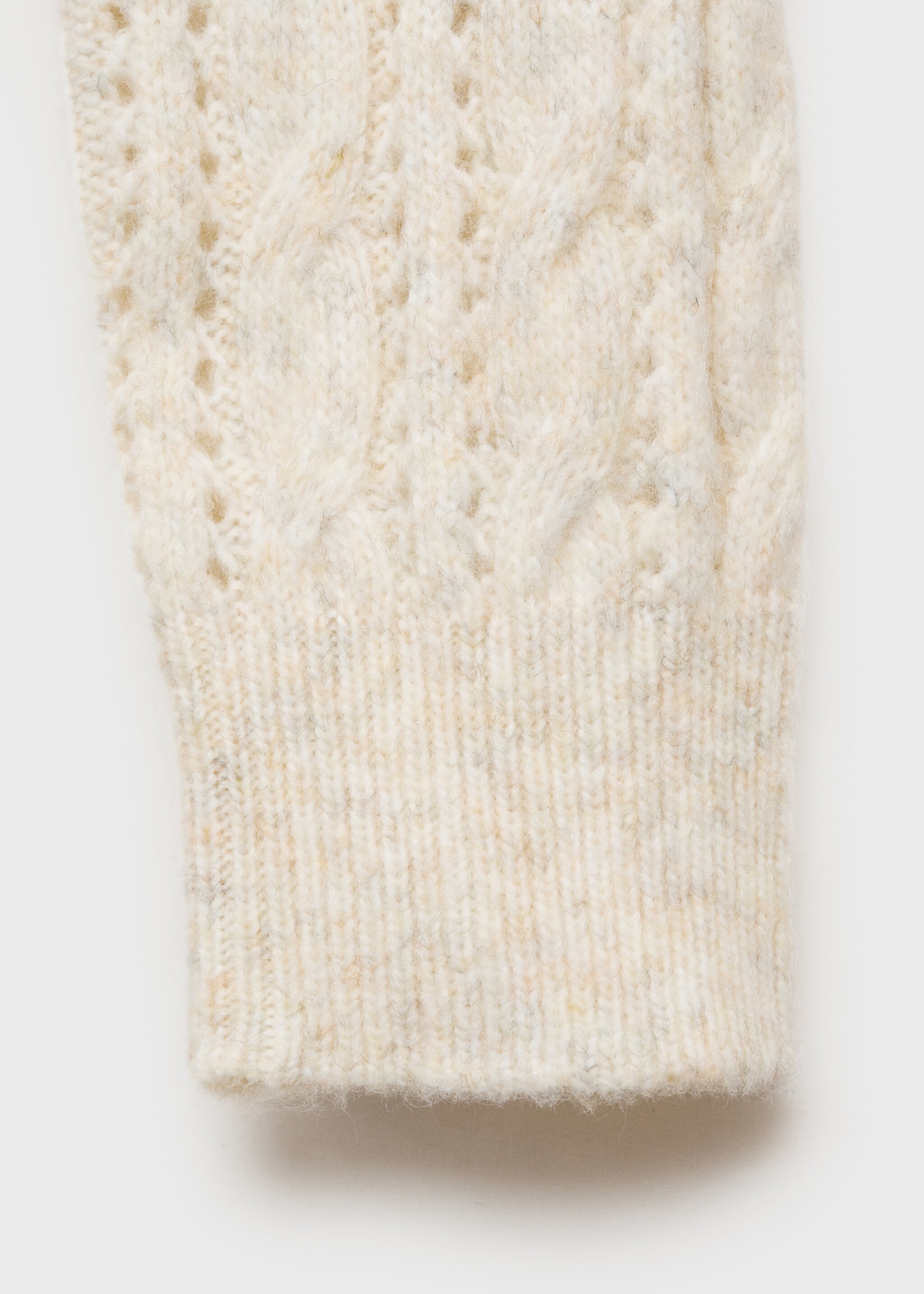 Braided cardigan with openwork details - Details of the article 0