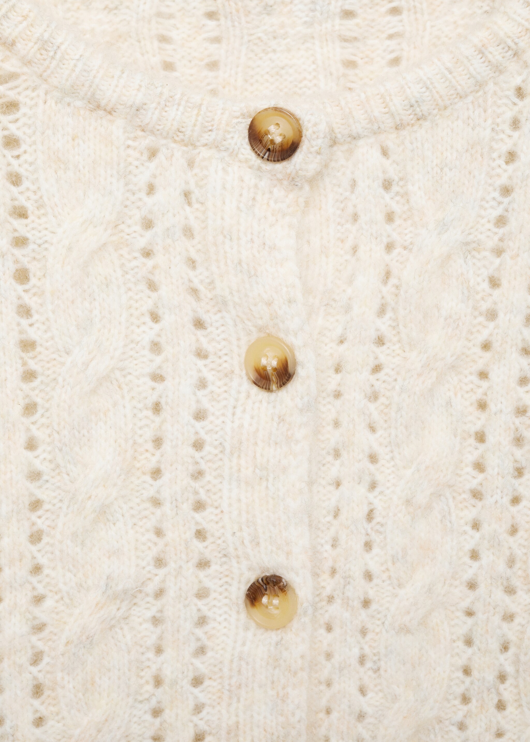 Braided cardigan with openwork details - Details of the article 8